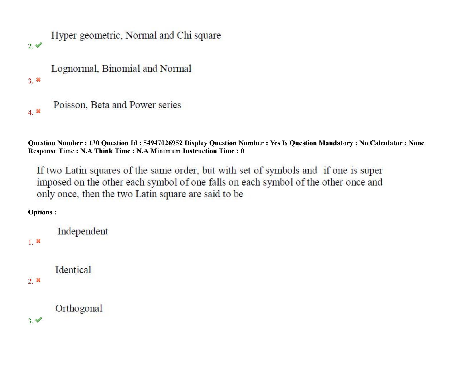 AP RCET 2022: Statistics - 18-10-2022 (Tuesday) Session-II: Question Paper With keys - Page 107