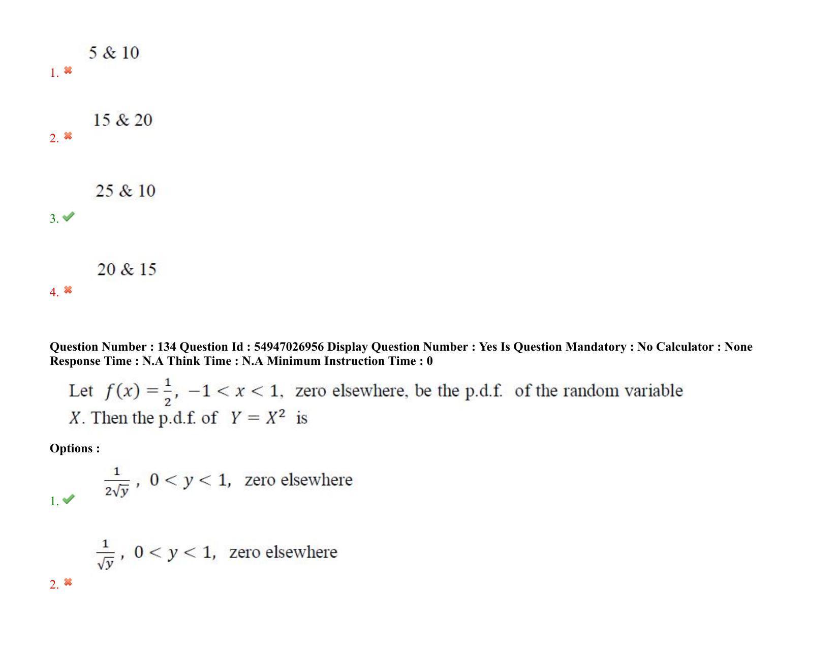 AP RCET 2022: Statistics - 18-10-2022 (Tuesday) Session-II: Question Paper With keys - Page 110