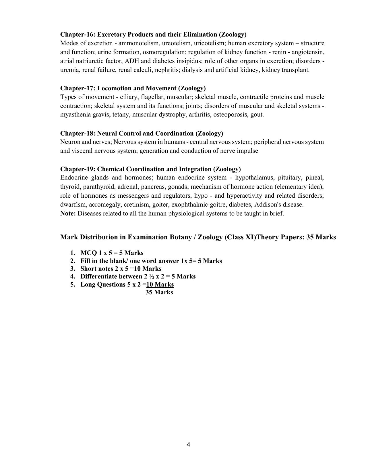 CHSE Odisha Class 12 Syllabus for BIOLOGY - Page 4