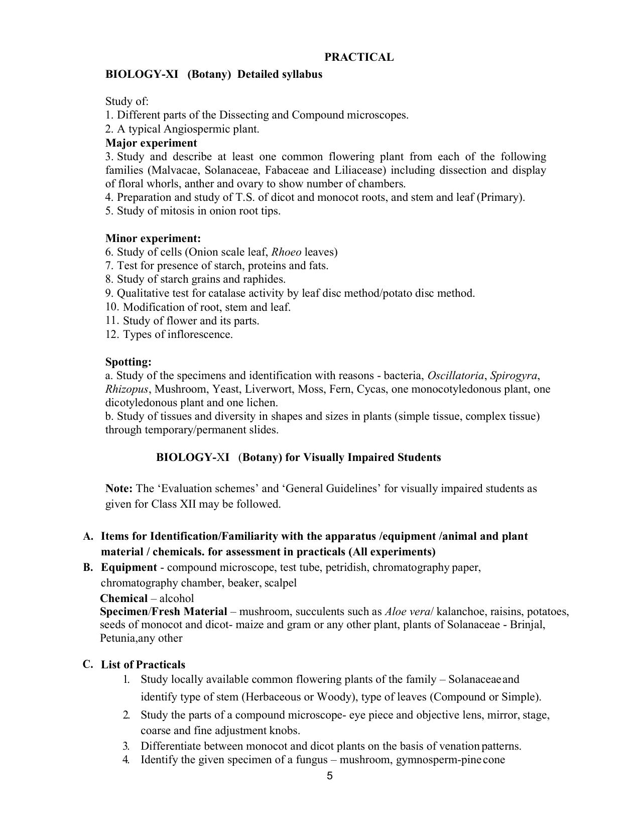 CHSE Odisha Class 12 Syllabus for BIOLOGY - Page 5