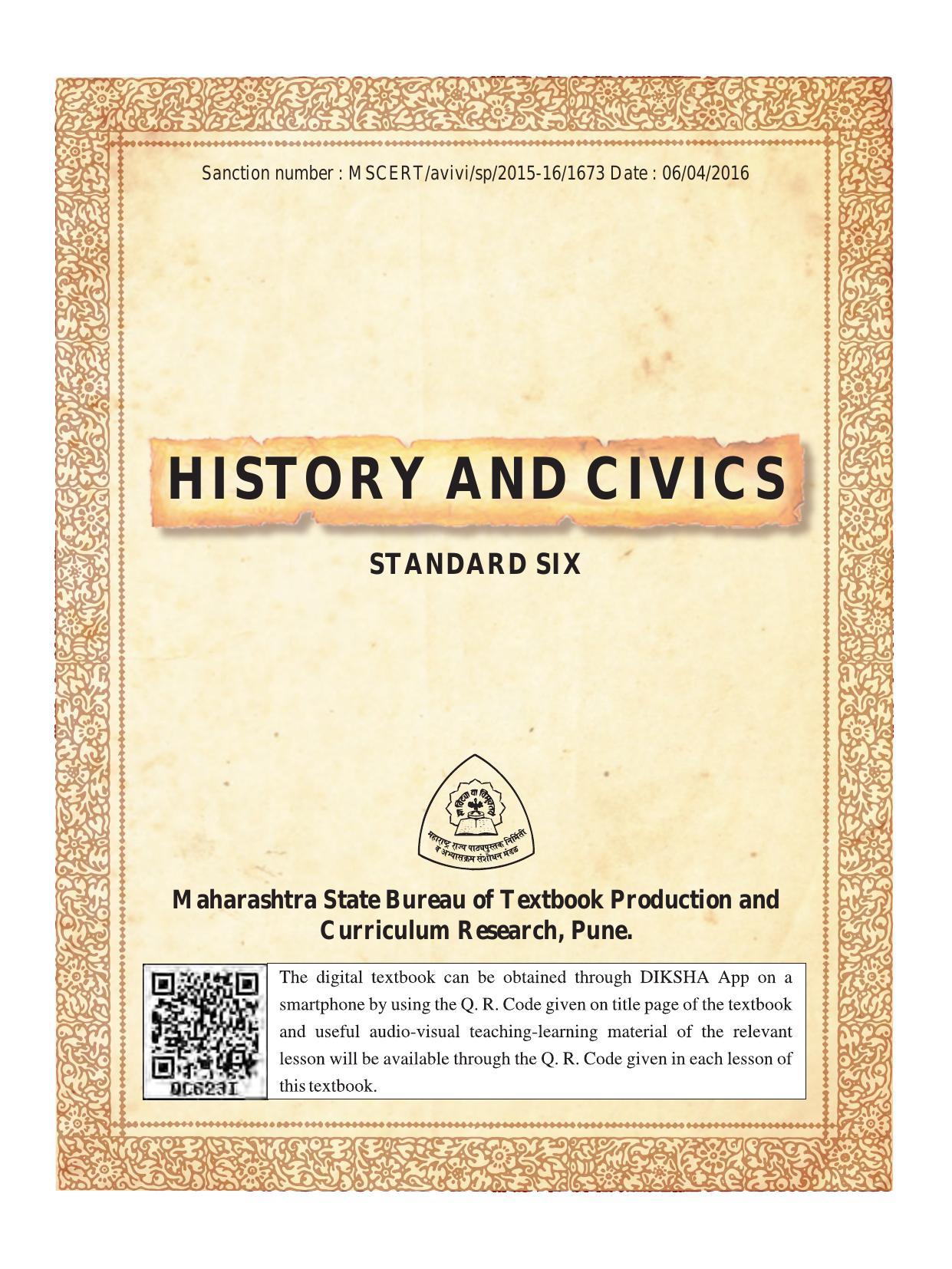 Maharashtra Board Class 6 History & Civics Textbook - Page 3