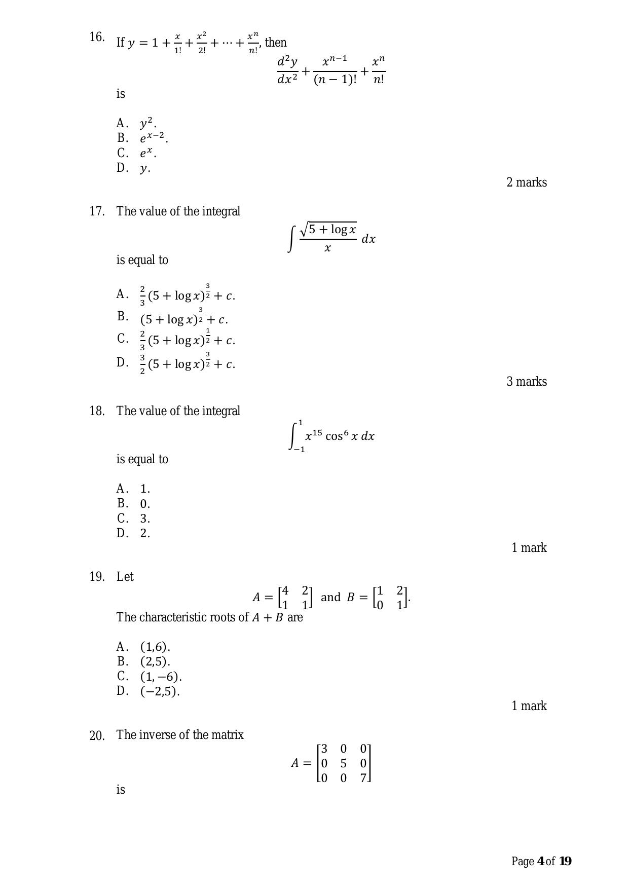 ACET March 2023 Question Papers - Page 4