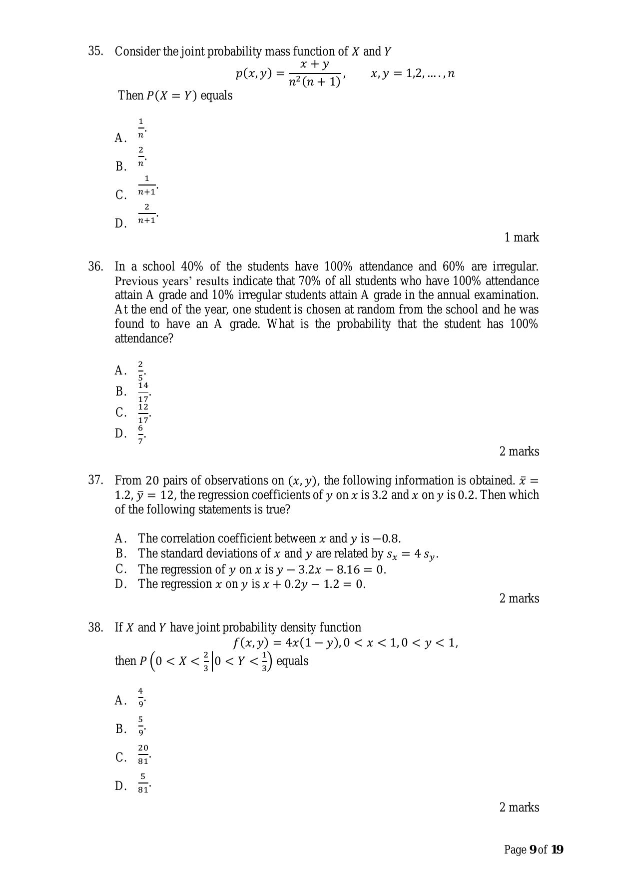 ACET March 2023 Question Papers - Page 9