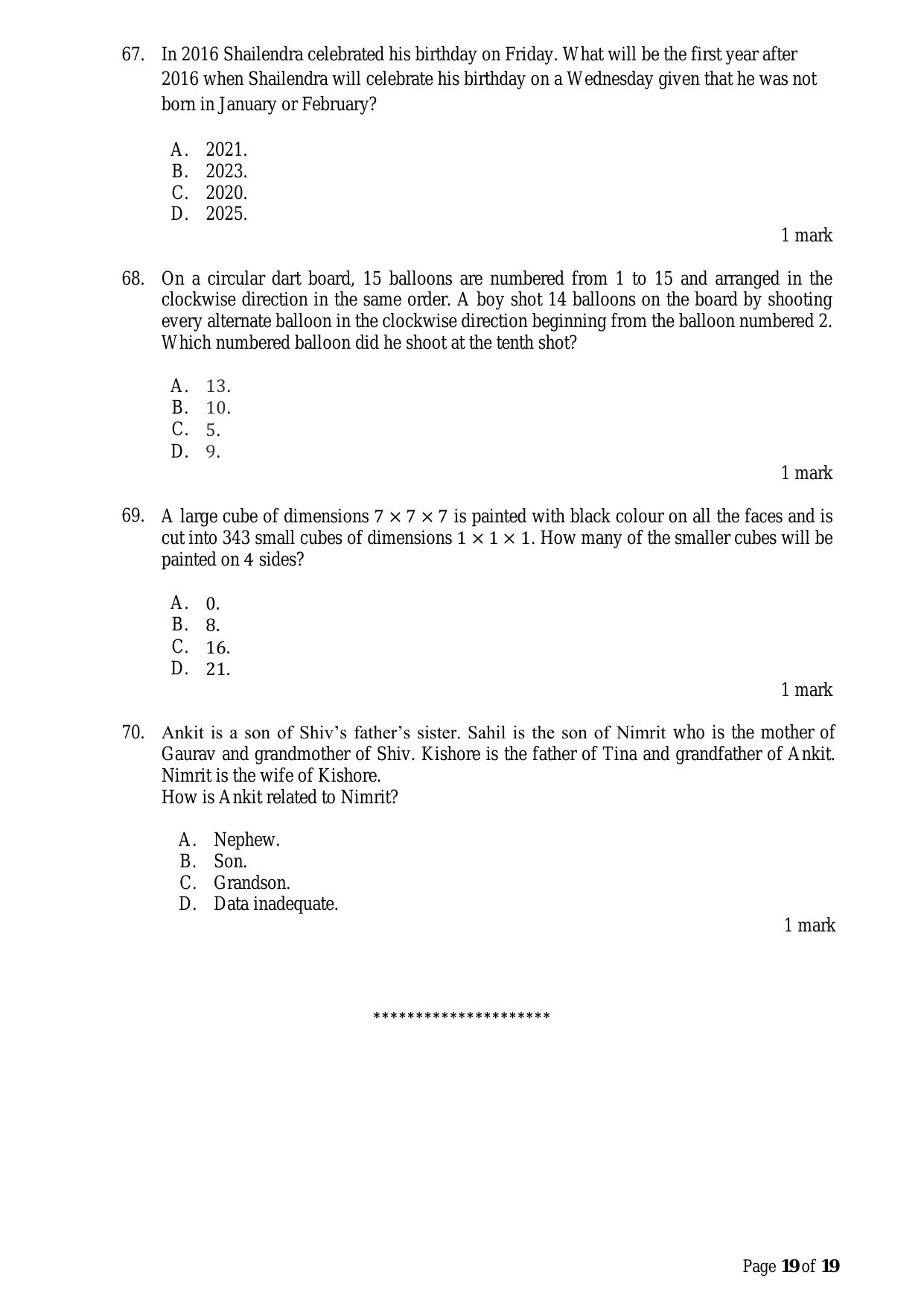 ACET March 2023 Question Papers - Page 19