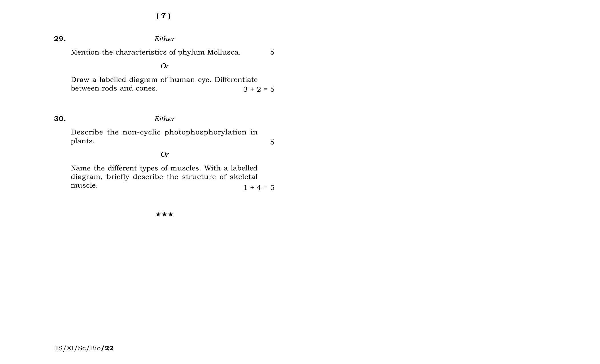 Meghalaya Board (MBOSE) Class 11 Biology (theory) 2022 Question Paper - Page 4