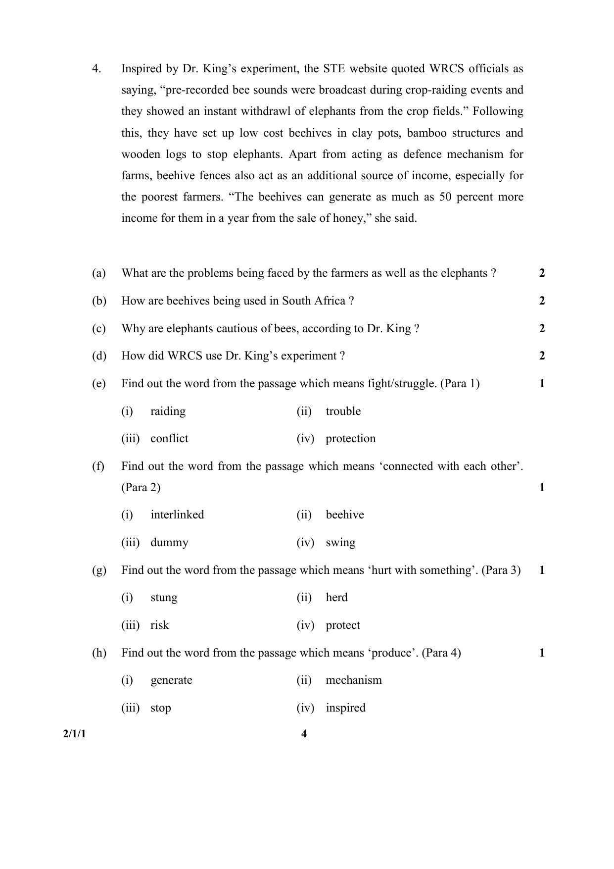 CBSE Class 10 2-1-1 (English Lan. & Lit.) 2017-comptt Question Paper - Page 4