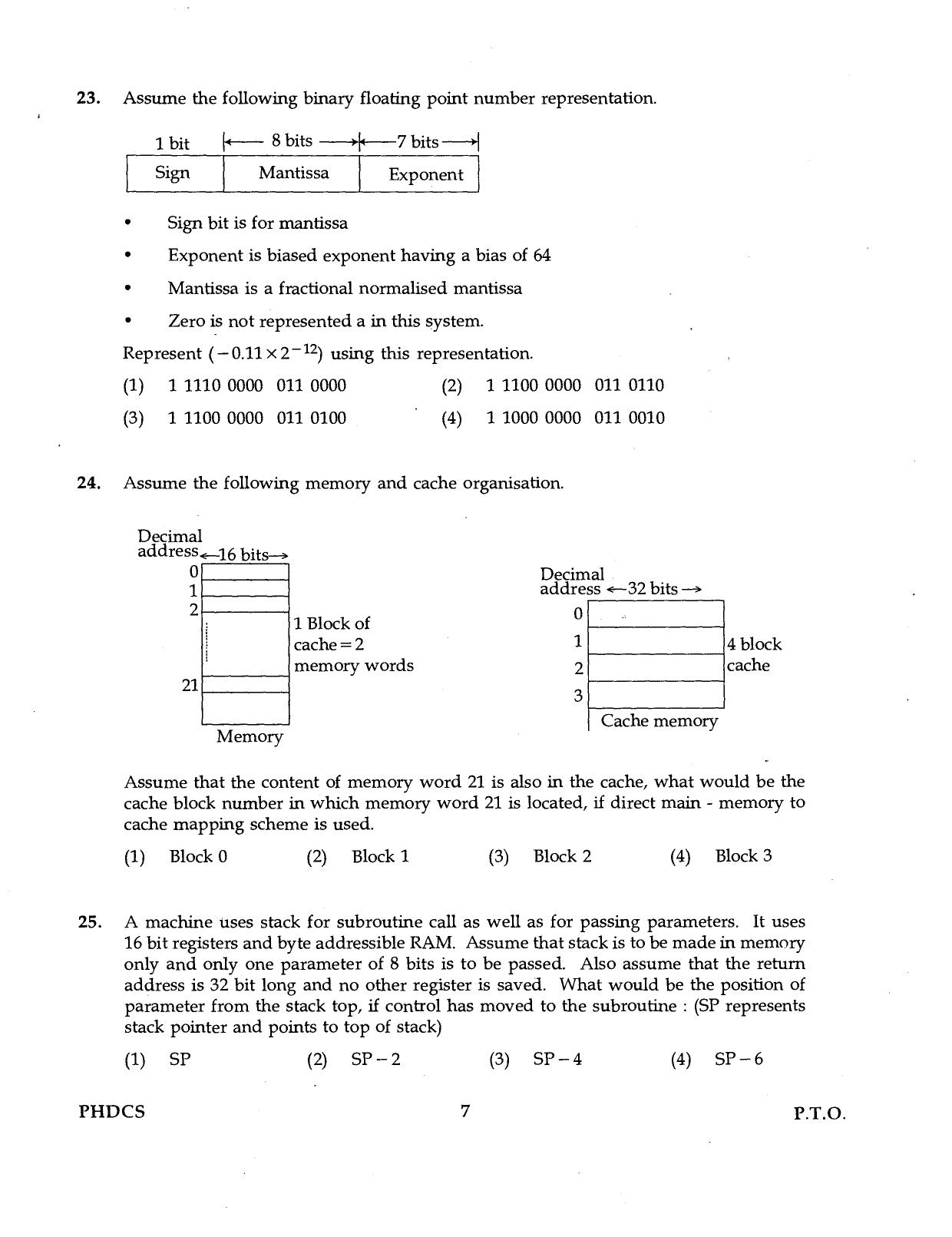 IGNOU PhD Entrance Test Ph.D. (Computer Science) 2016 Question Paper - Page 7