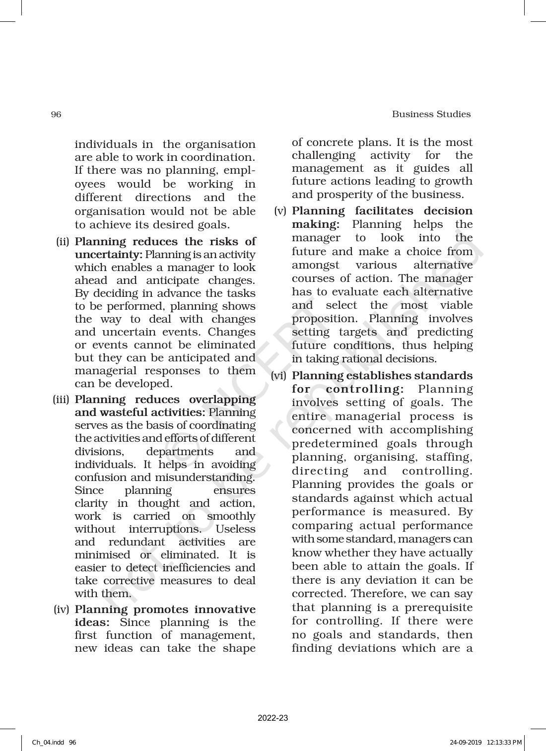 NCERT Book for Class 12 Business Studies Chapter 4 Planning - Page 4