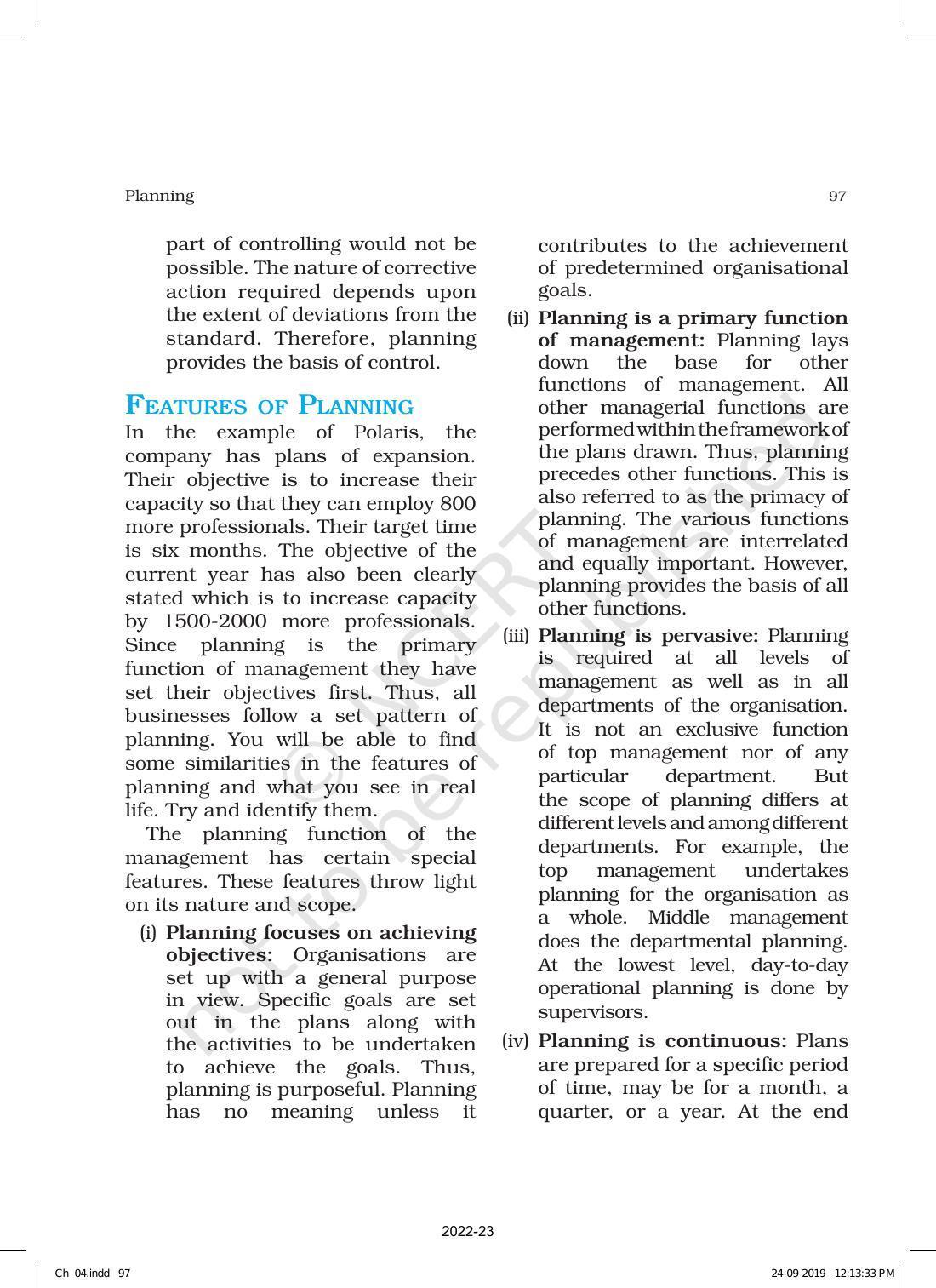 NCERT Book for Class 12 Business Studies Chapter 4 Planning - Page 5