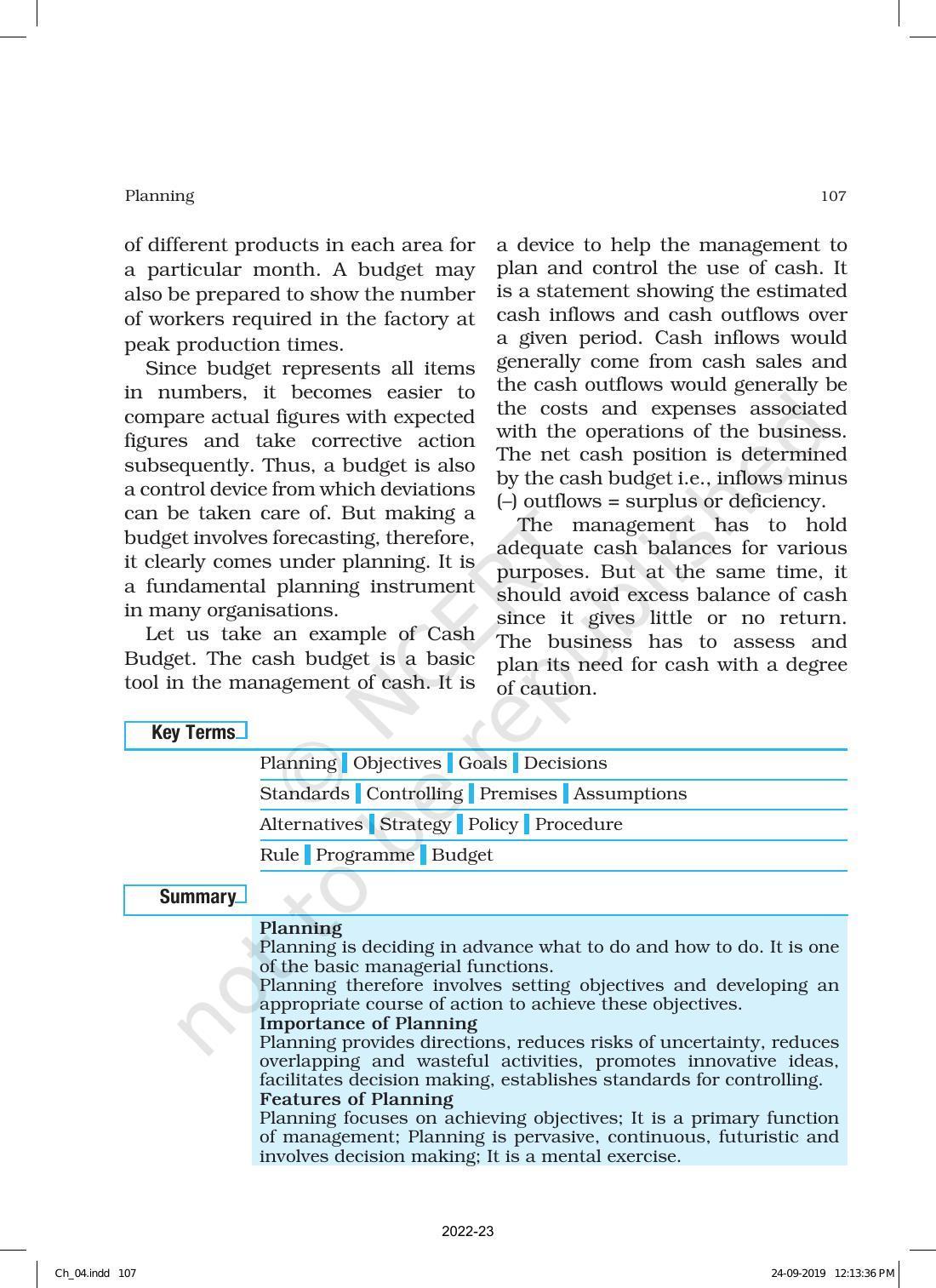 NCERT Book for Class 12 Business Studies Chapter 4 Planning - Page 15