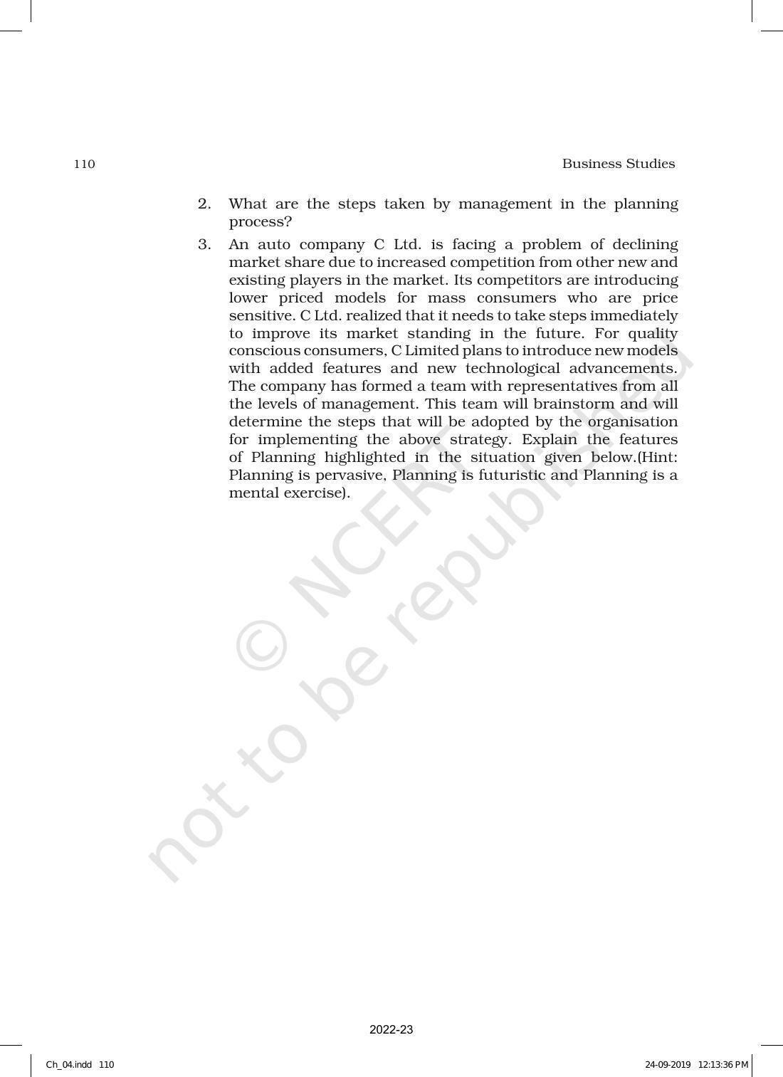 NCERT Book for Class 12 Business Studies Chapter 4 Planning - Page 18