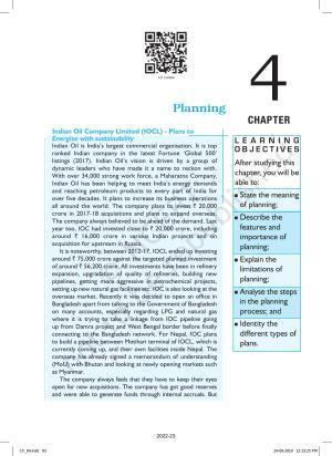 NCERT Book for Class 12 Business Studies Chapter 4 Planning