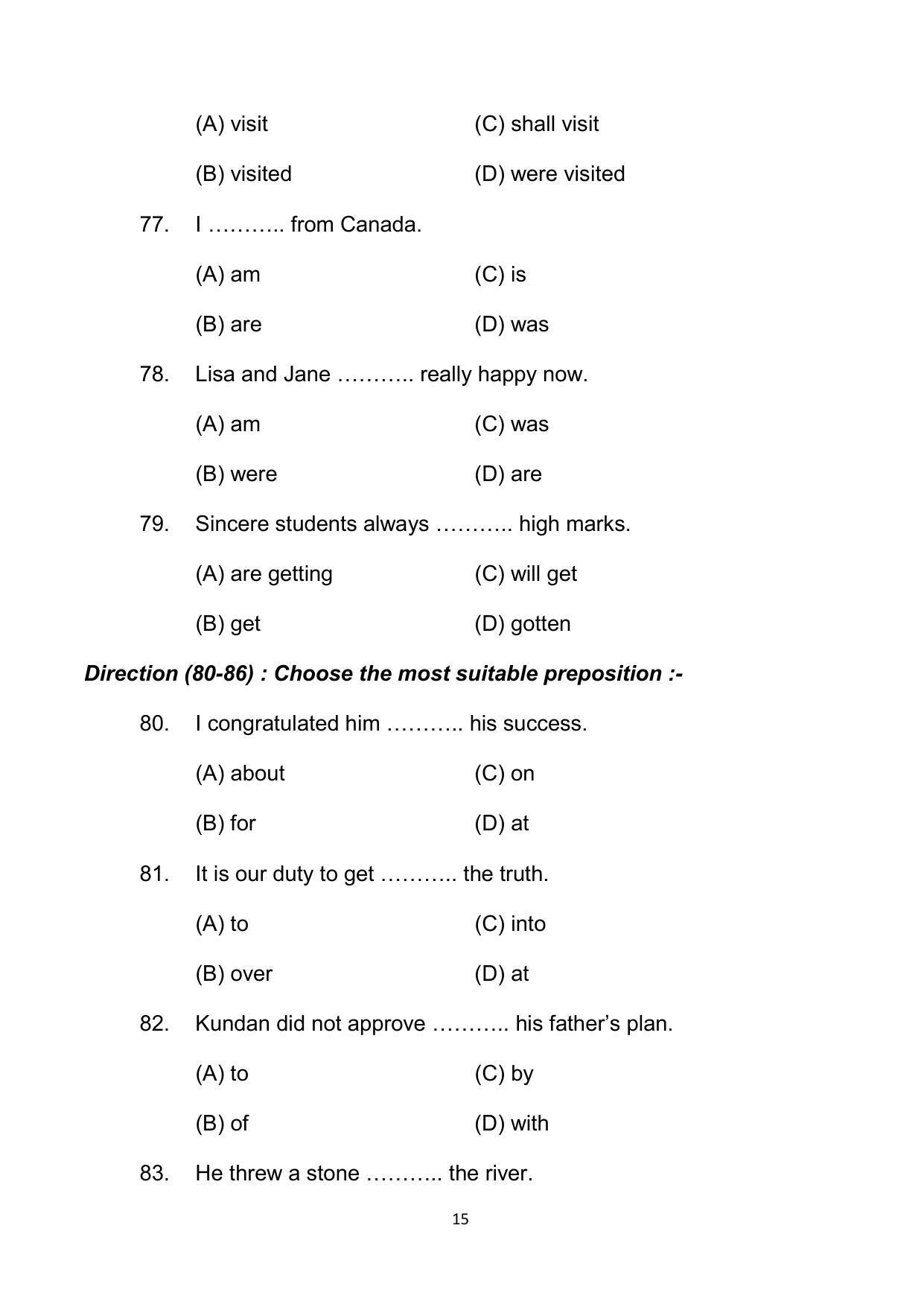 Bihar Board 10th Model Paper 2022 -English - Page 15