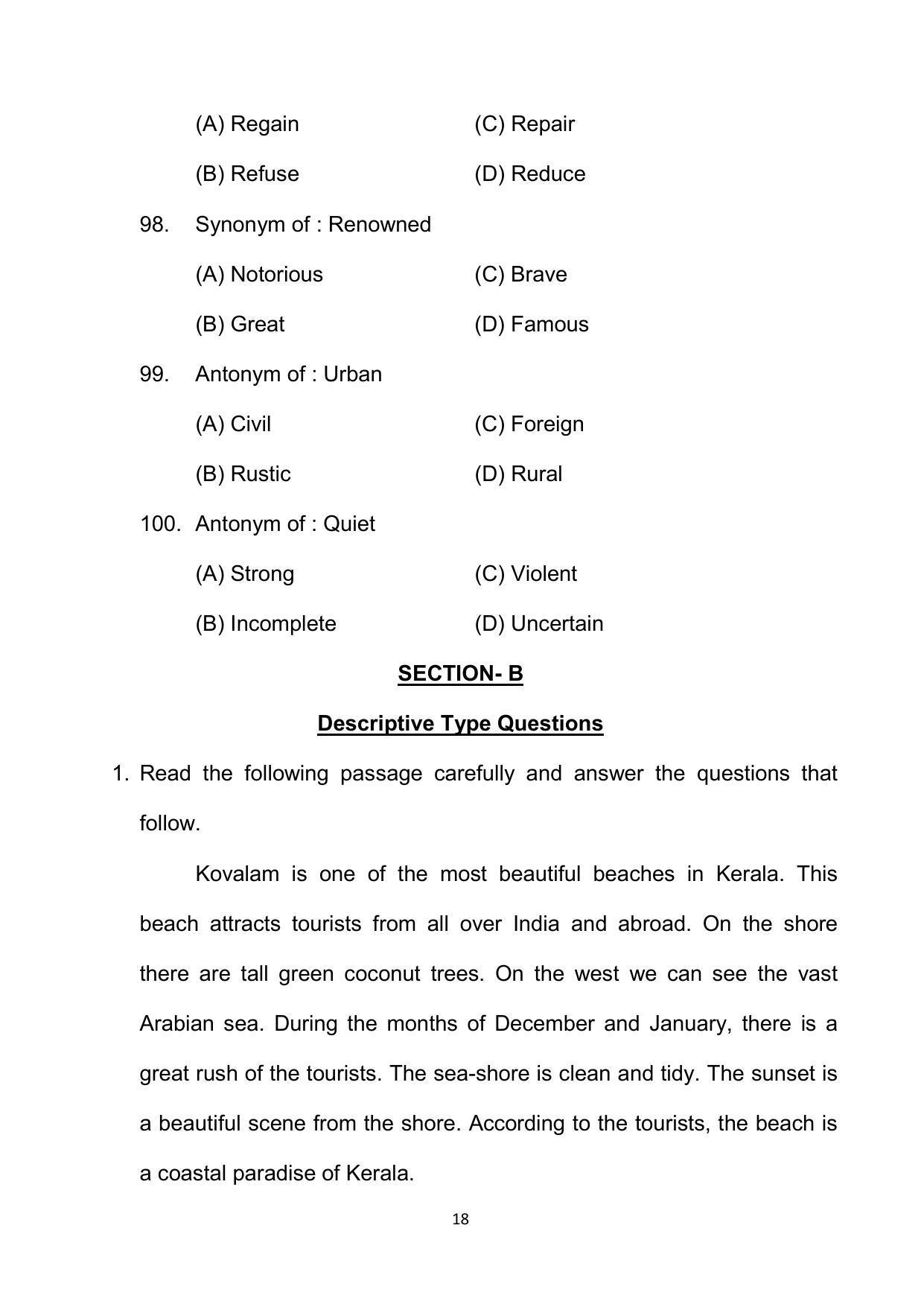 Bihar Board 10th Model Paper 2022 -English - Page 18