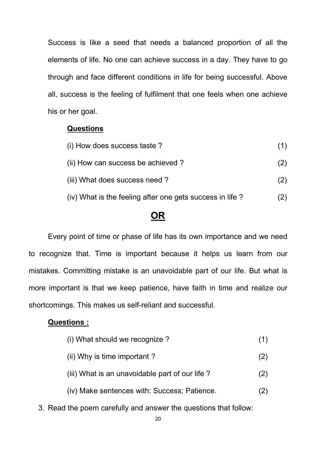 Bihar Board 10th Model Paper 2022 -English - Page 20