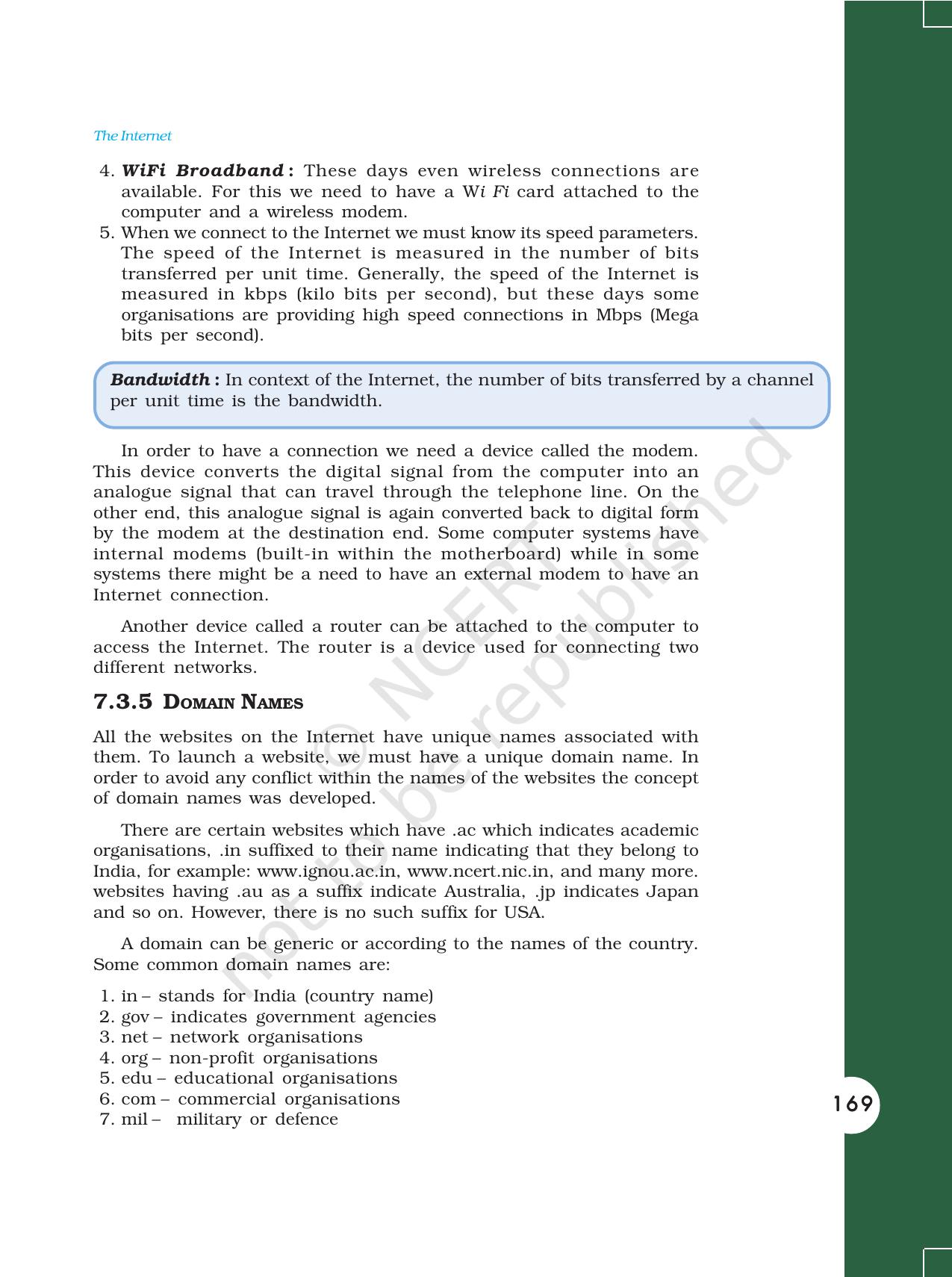 NCERT Book for Class 11 Computers Chapter 7 The Internet - Page 7