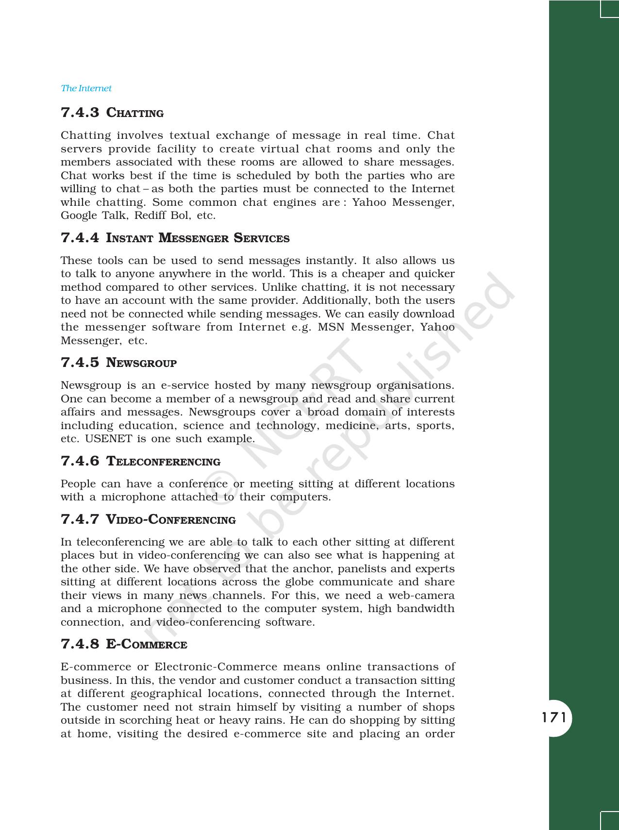 NCERT Book for Class 11 Computers Chapter 7 The Internet - Page 9