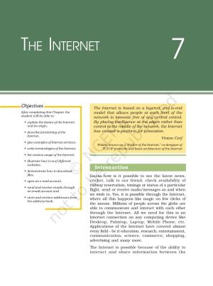NCERT Book for Class 11 Computers Chapter 7 The Internet
