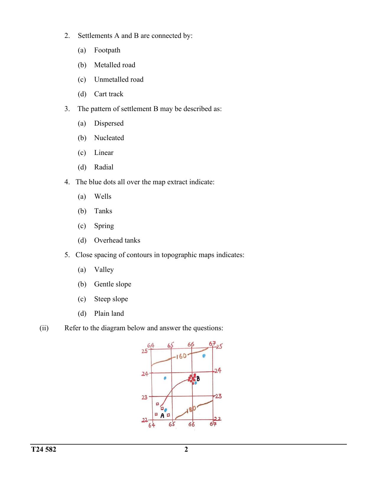 ICSE Class 10 Geography (Thailand) 2024 Question Paper - Page 2