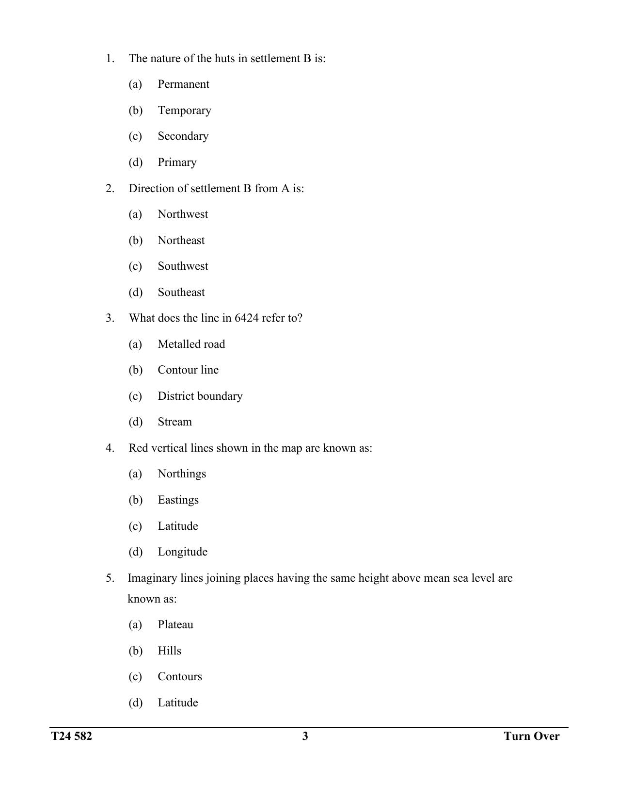 ICSE Class 10 Geography (Thailand) 2024 Question Paper - Page 3