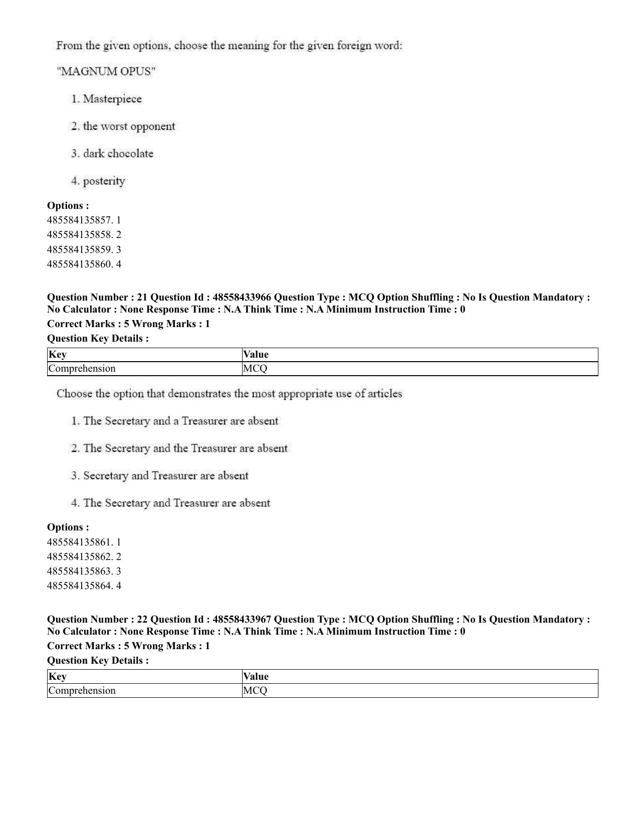 CUET 2023 English Bengali Shift 3 Question Paper - 18 June 2023 - Page 19