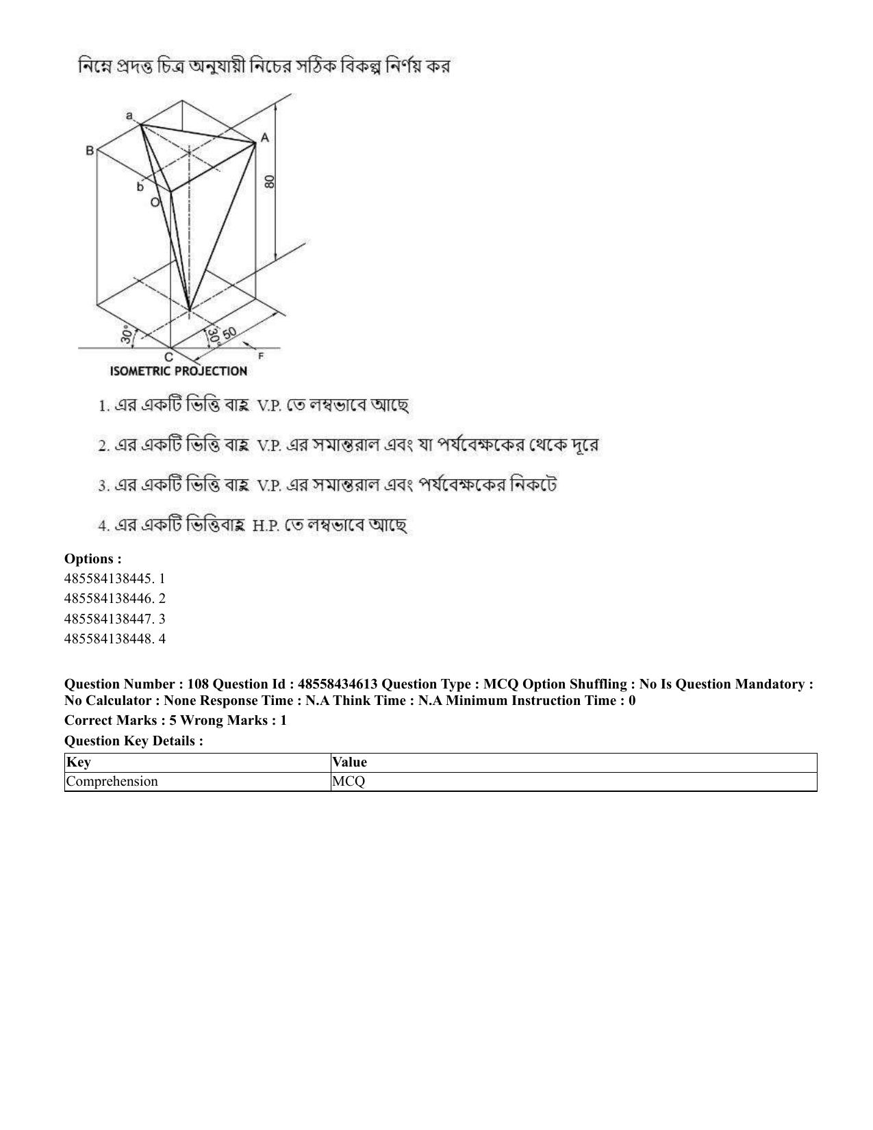 CUET 2023 English Bengali Shift 3 Question Paper - 18 June 2023 - Page 102