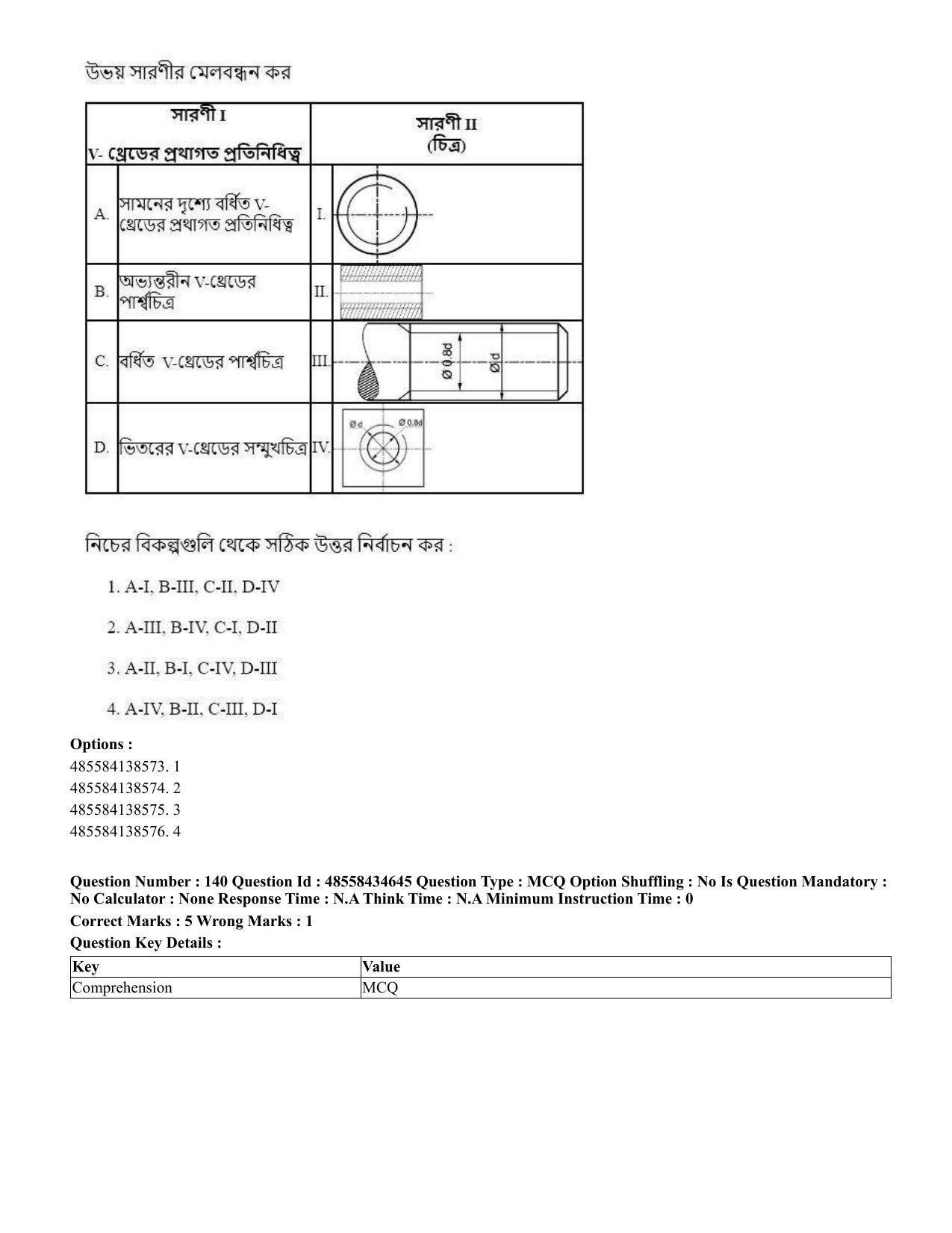 CUET 2023 English Bengali Shift 3 Question Paper - 18 June 2023 - Page 144