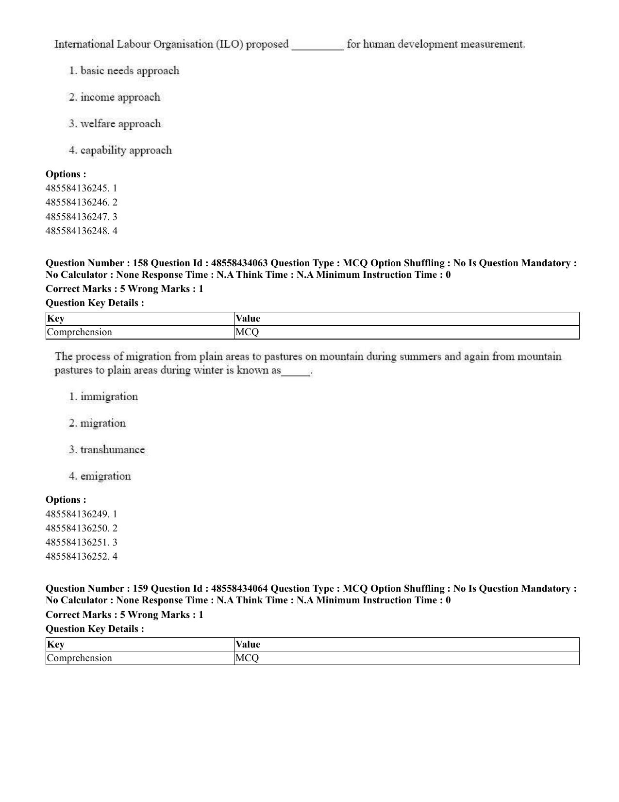 CUET 2023 English Bengali Shift 3 Question Paper - 18 June 2023 - Page 169