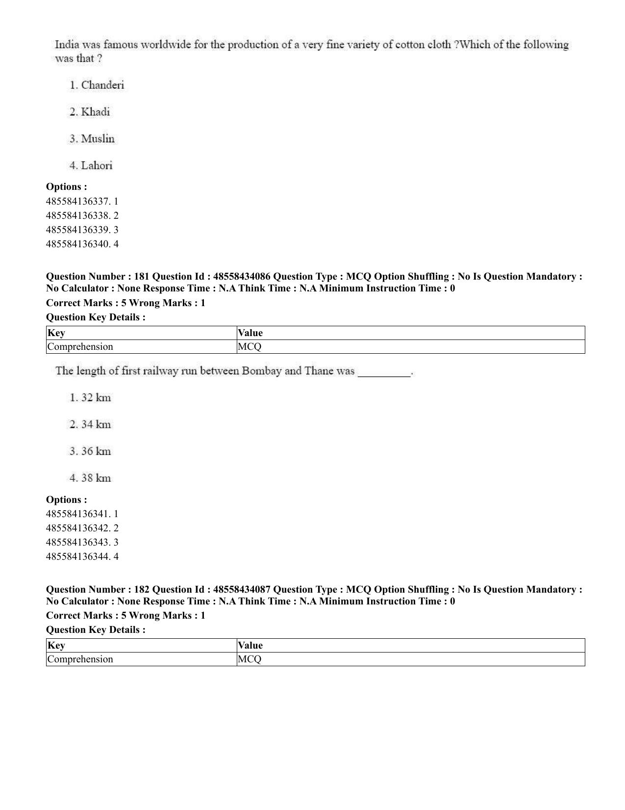 CUET 2023 English Bengali Shift 3 Question Paper - 18 June 2023 - Page 182