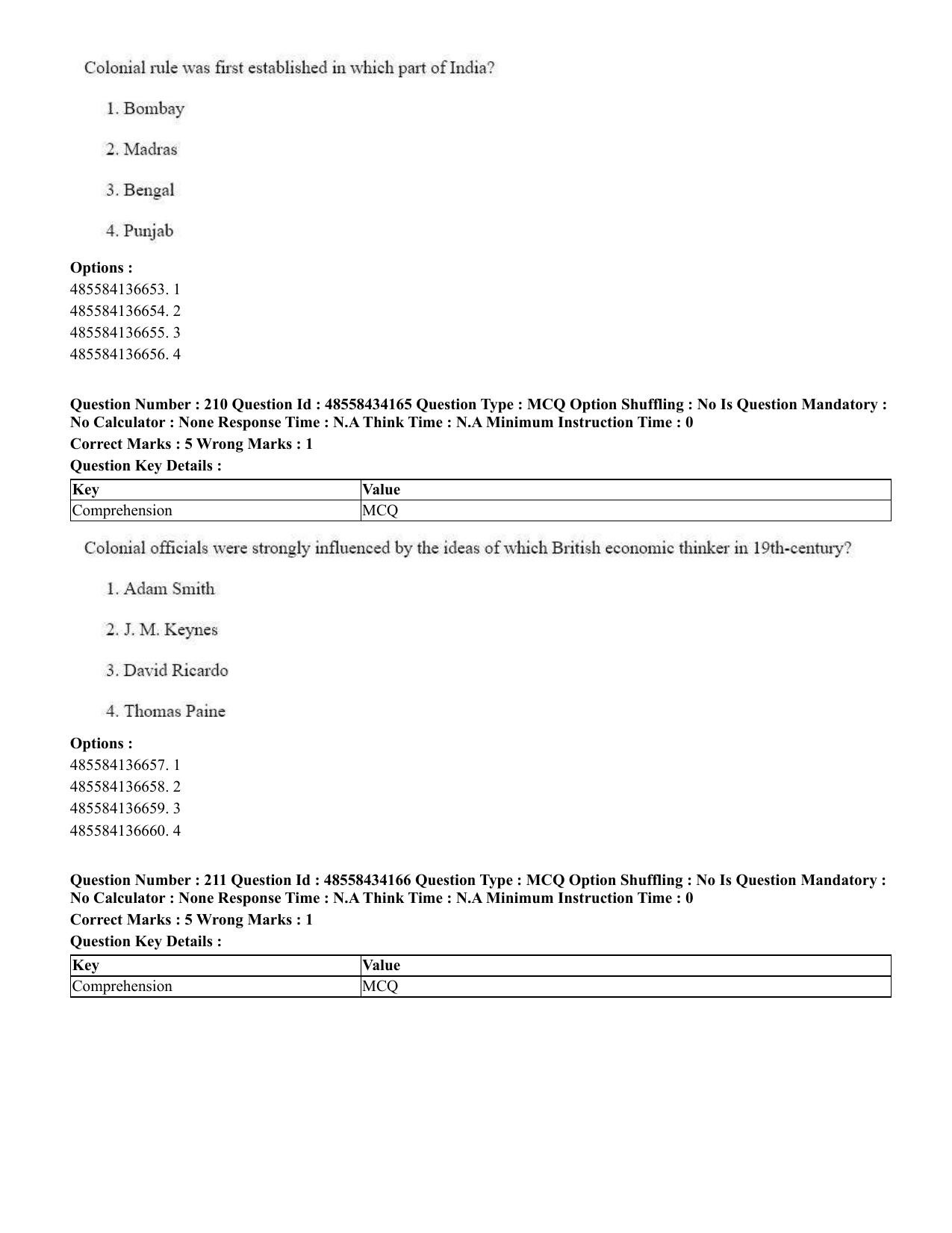 CUET 2023 English Bengali Shift 3 Question Paper - 18 June 2023 - Page 201