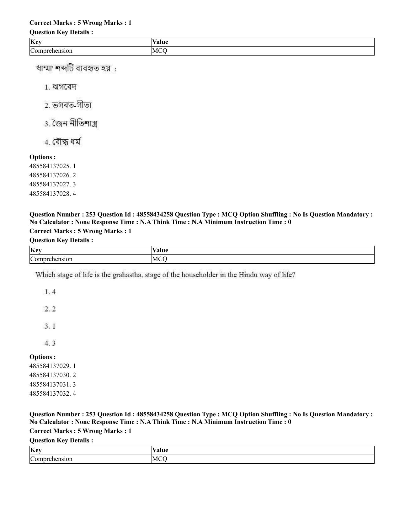 CUET 2023 English Bengali Shift 3 Question Paper - 18 June 2023 - Page 227