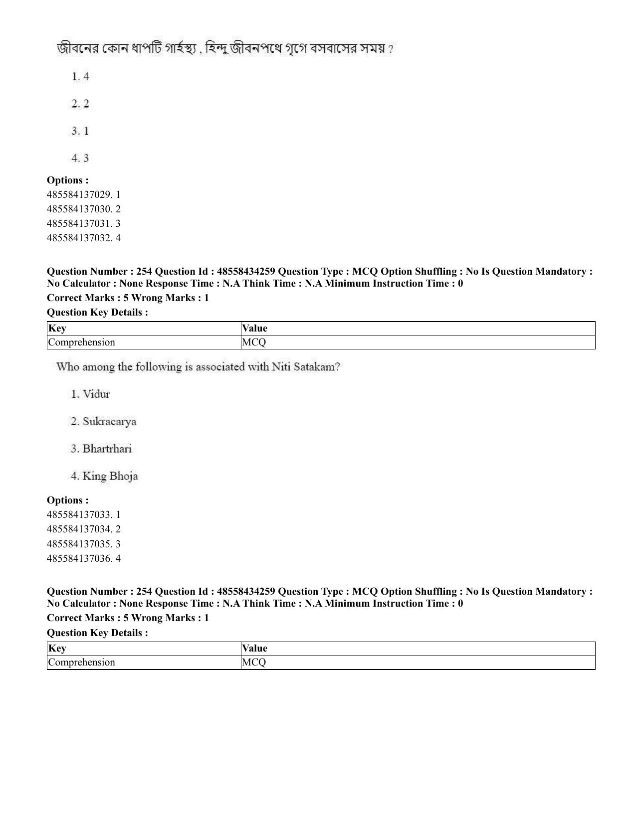 CUET 2023 English Bengali Shift 3 Question Paper - 18 June 2023 - Page 228