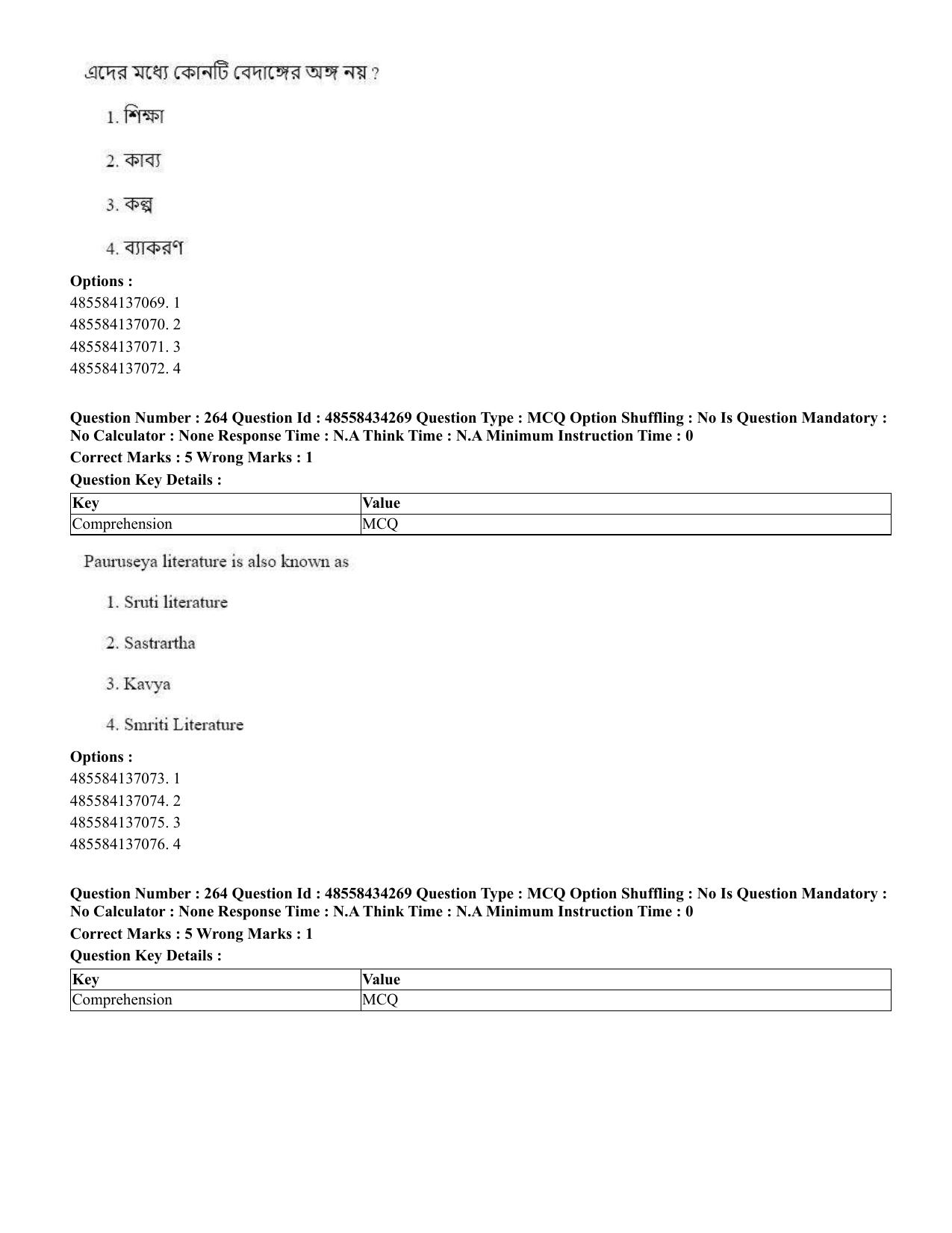 CUET 2023 English Bengali Shift 3 Question Paper - 18 June 2023 - Page 238