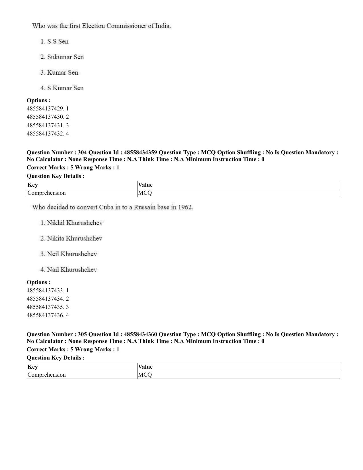 CUET 2023 English Bengali Shift 3 Question Paper - 18 June 2023 - Page 286