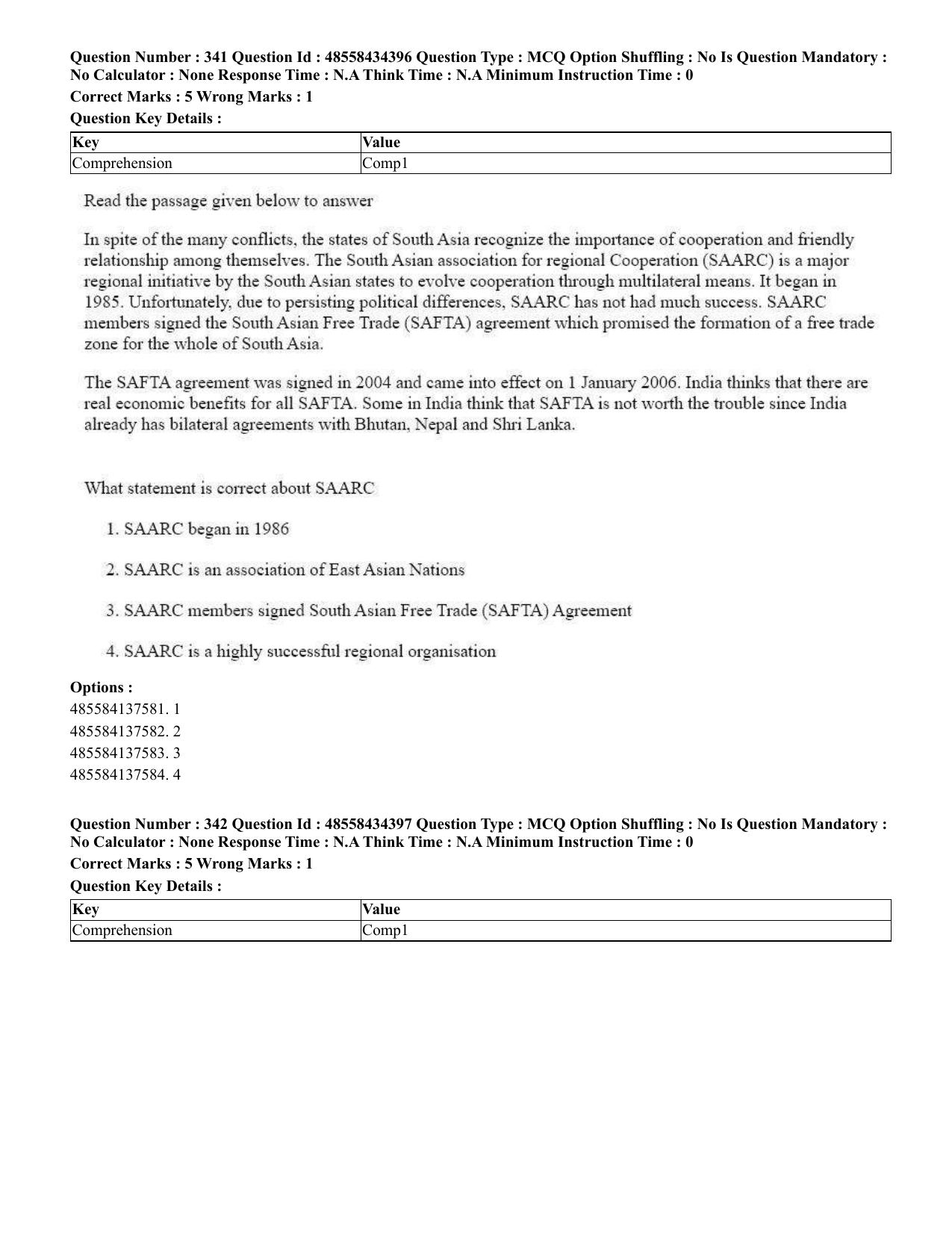 CUET 2023 English Bengali Shift 3 Question Paper - 18 June 2023 - Page 305