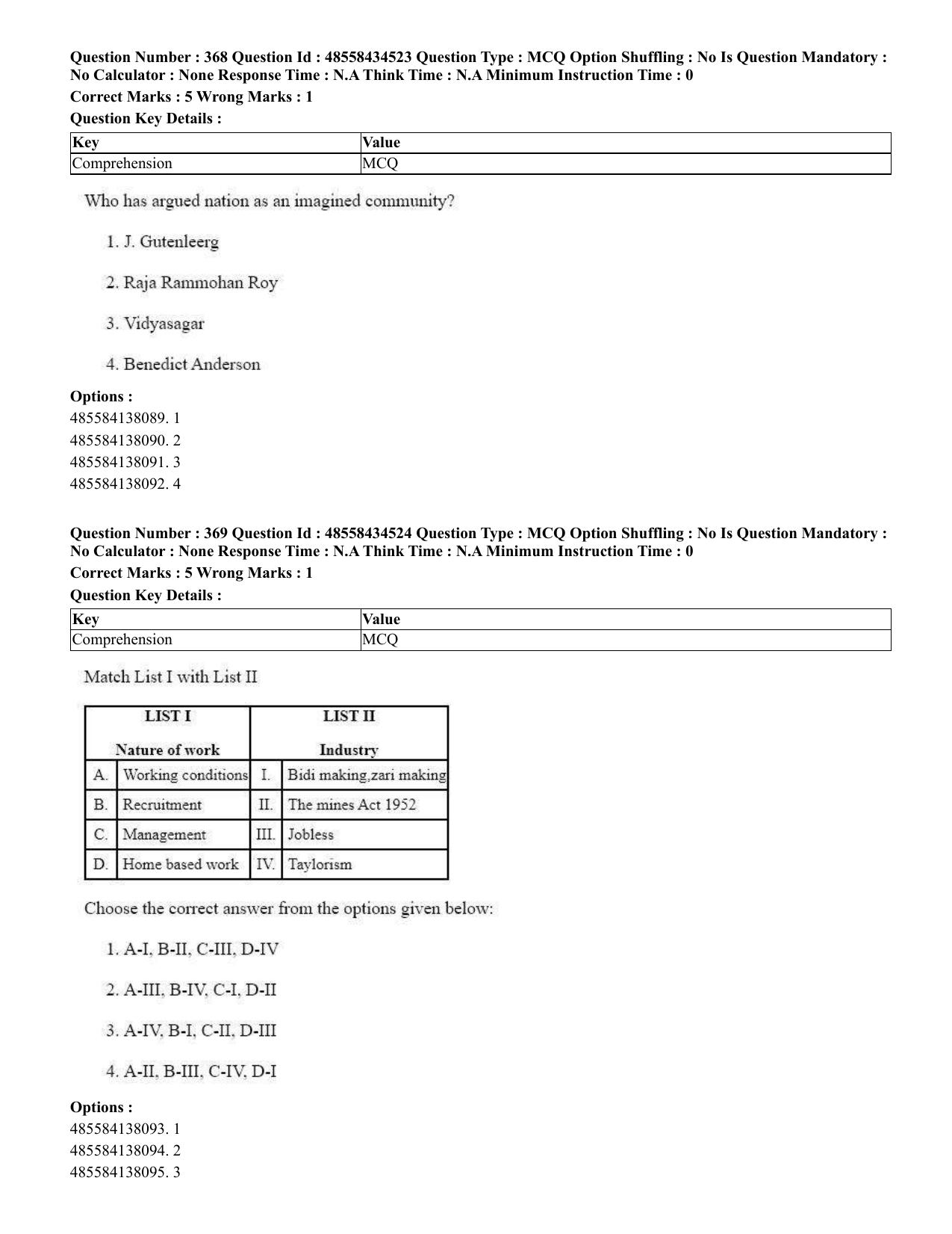 CUET 2023 English Bengali Shift 3 Question Paper - 18 June 2023 - Page 323