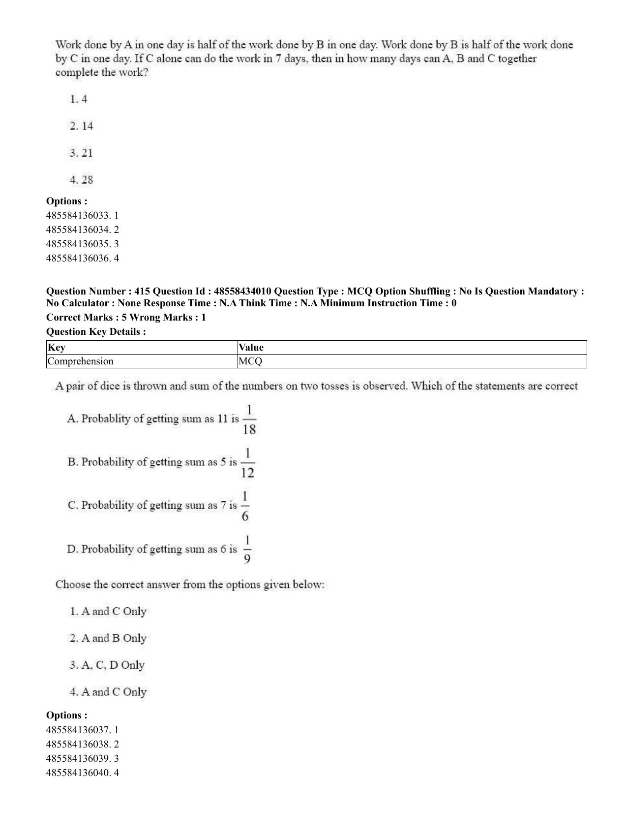 CUET 2023 English Bengali Shift 3 Question Paper - 18 June 2023 - Page 349