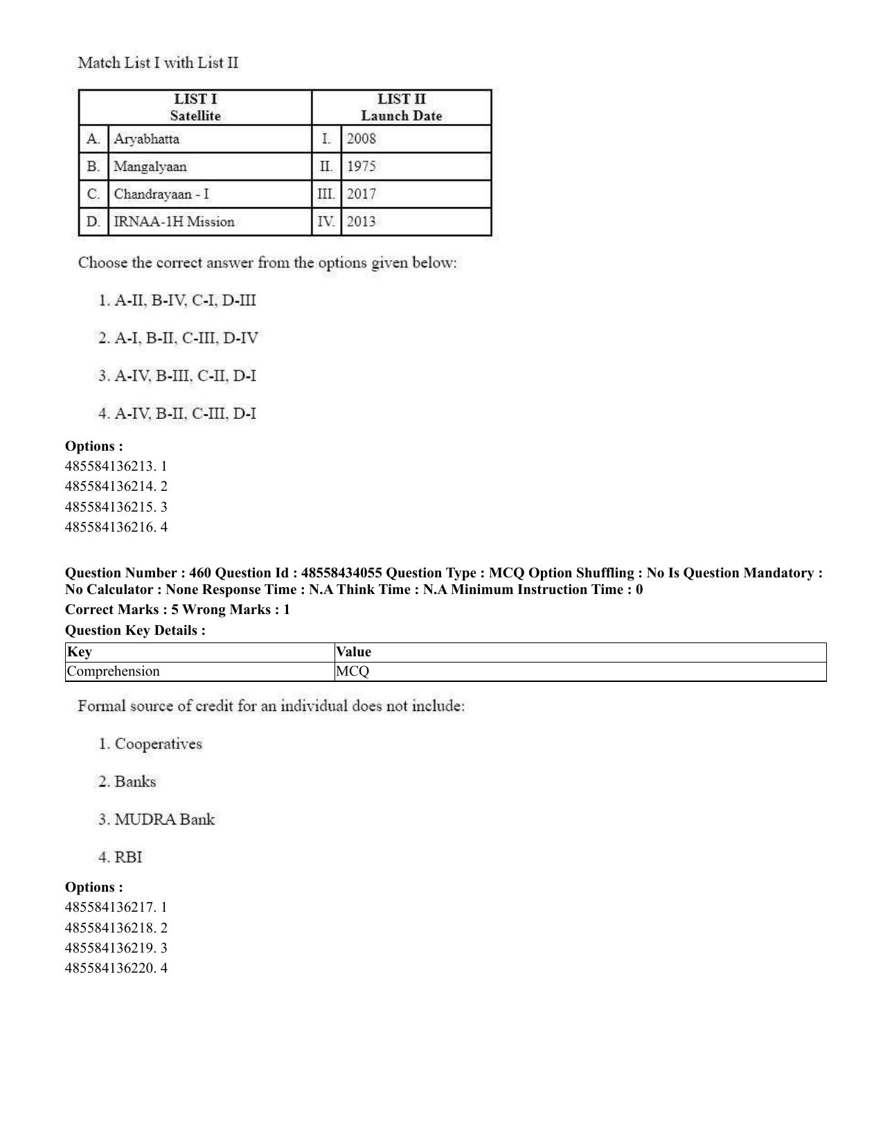 CUET 2023 English Bengali Shift 3 Question Paper - 18 June 2023 - Page 374