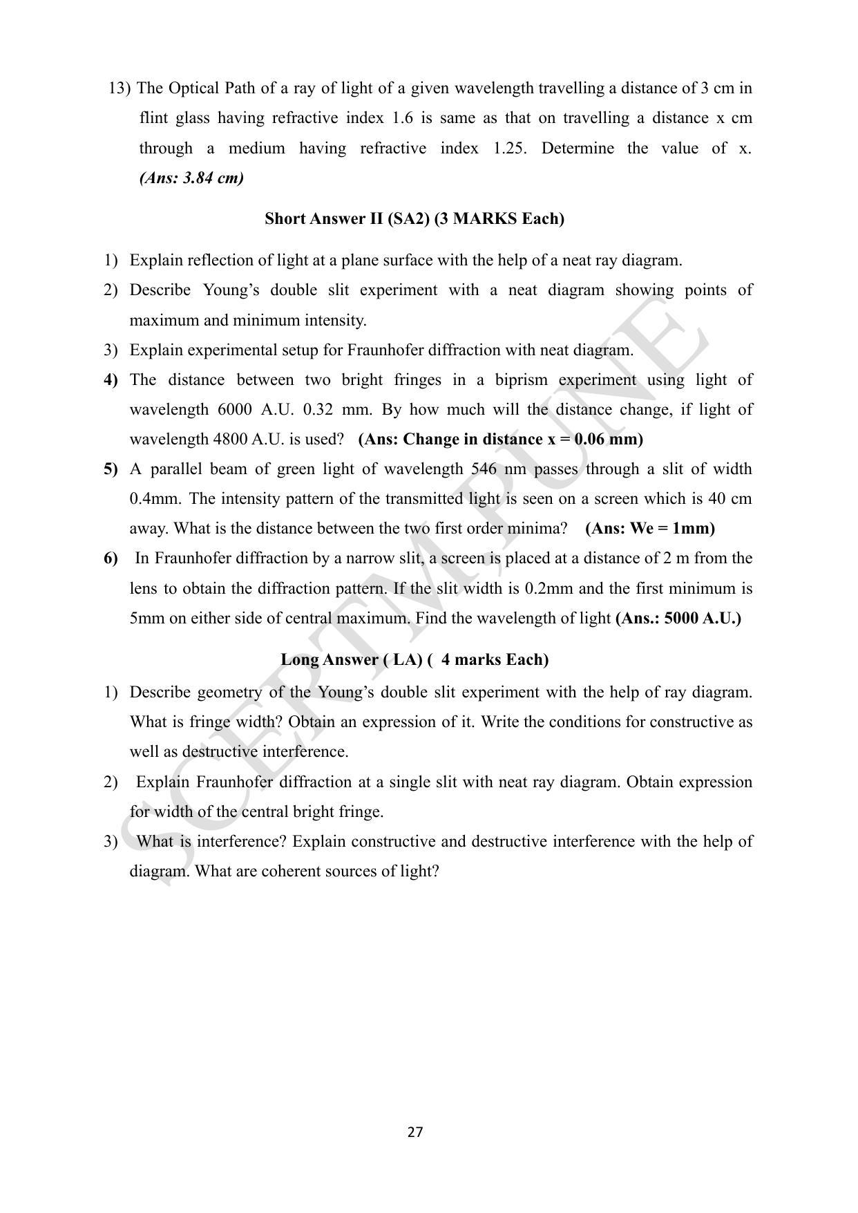 Maharashtra Board Class 12 Physics (Medium ENGLISH) 2023 Question Bank - Page 27