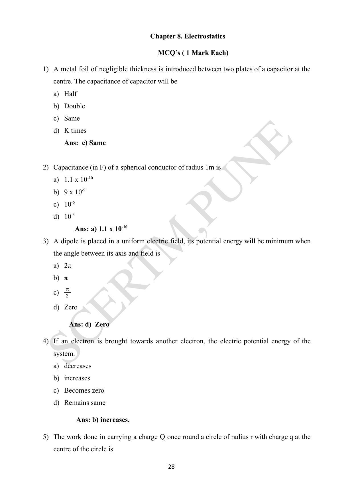 Maharashtra Board Class 12 Physics (Medium ENGLISH) 2023 Question Bank - Page 28