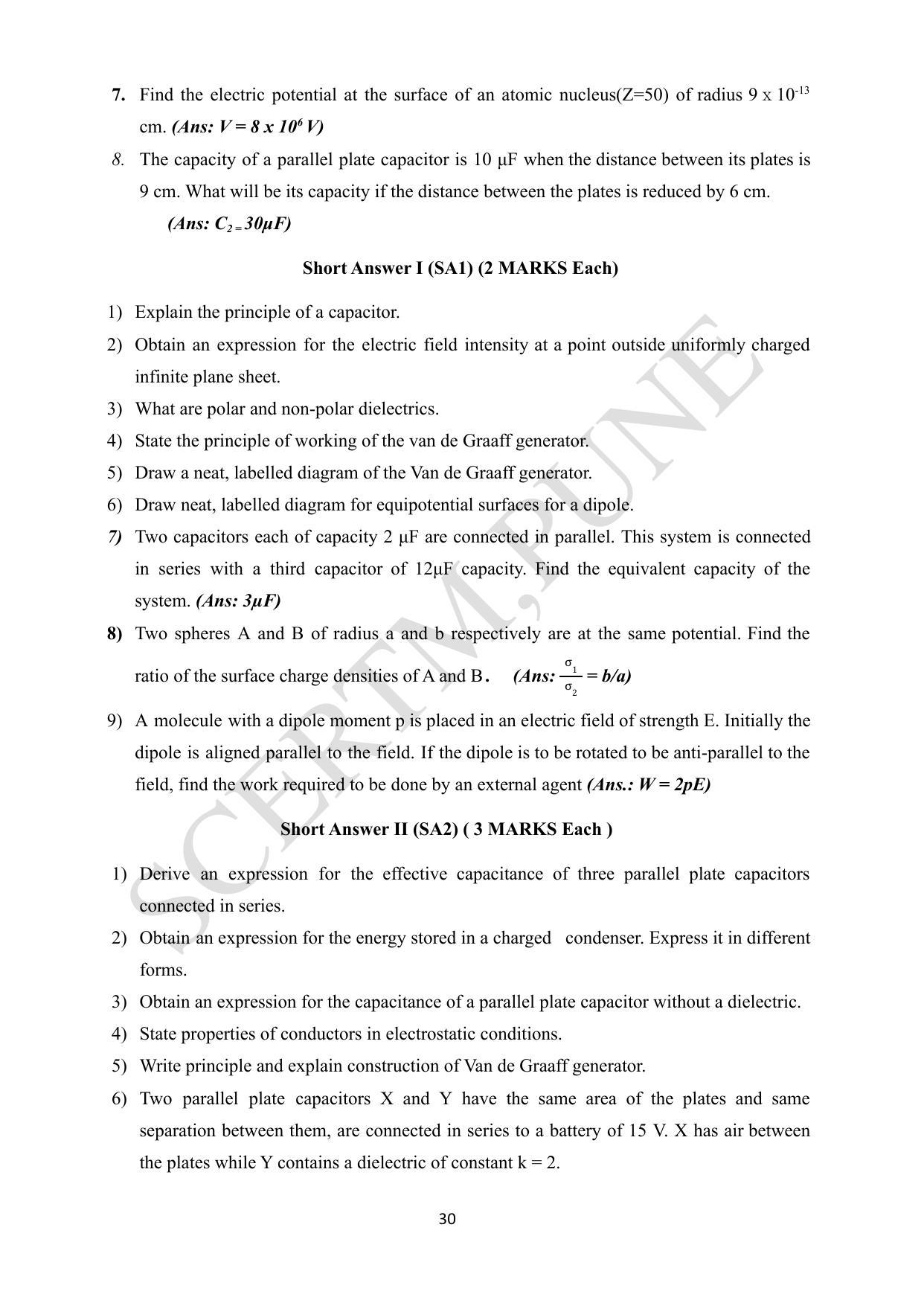 Maharashtra Board Class 12 Physics (Medium ENGLISH) 2023 Question Bank - Page 30