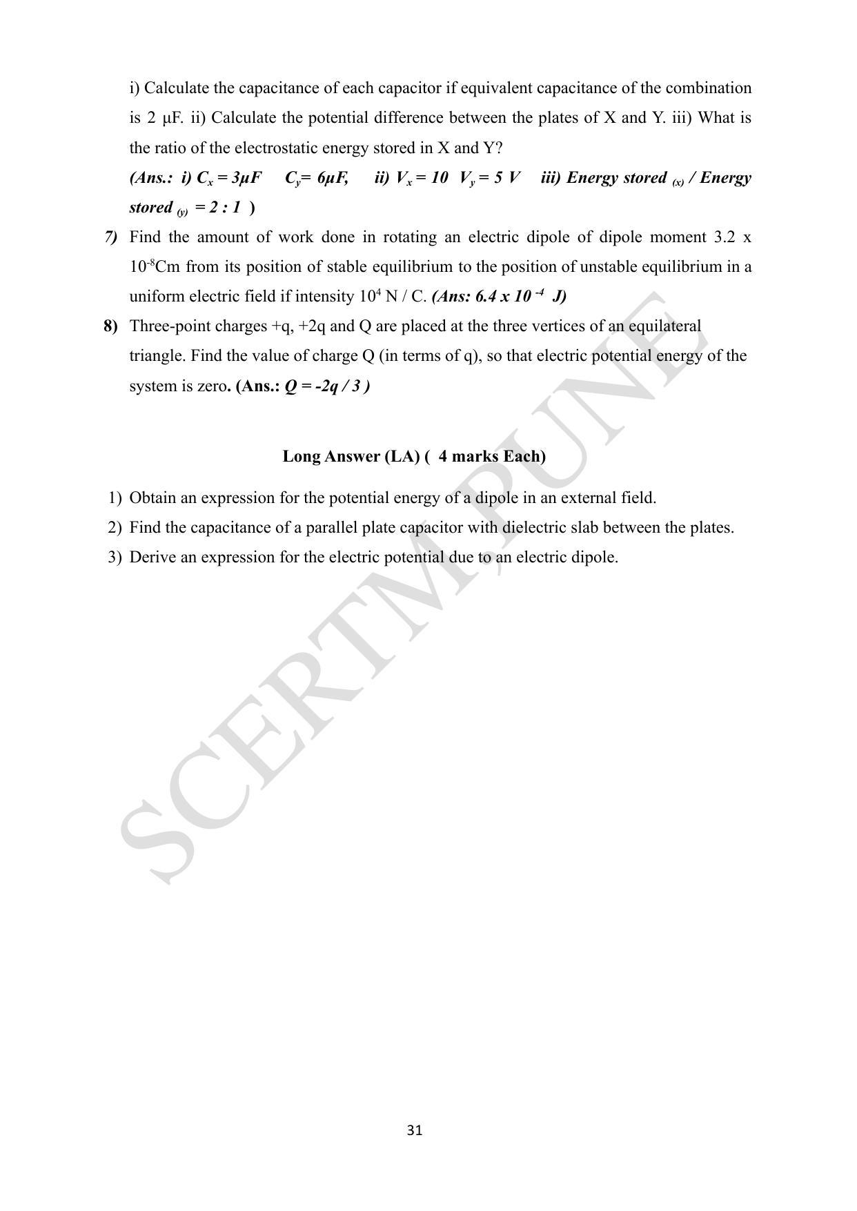 Maharashtra Board Class 12 Physics (Medium ENGLISH) 2023 Question Bank - Page 31