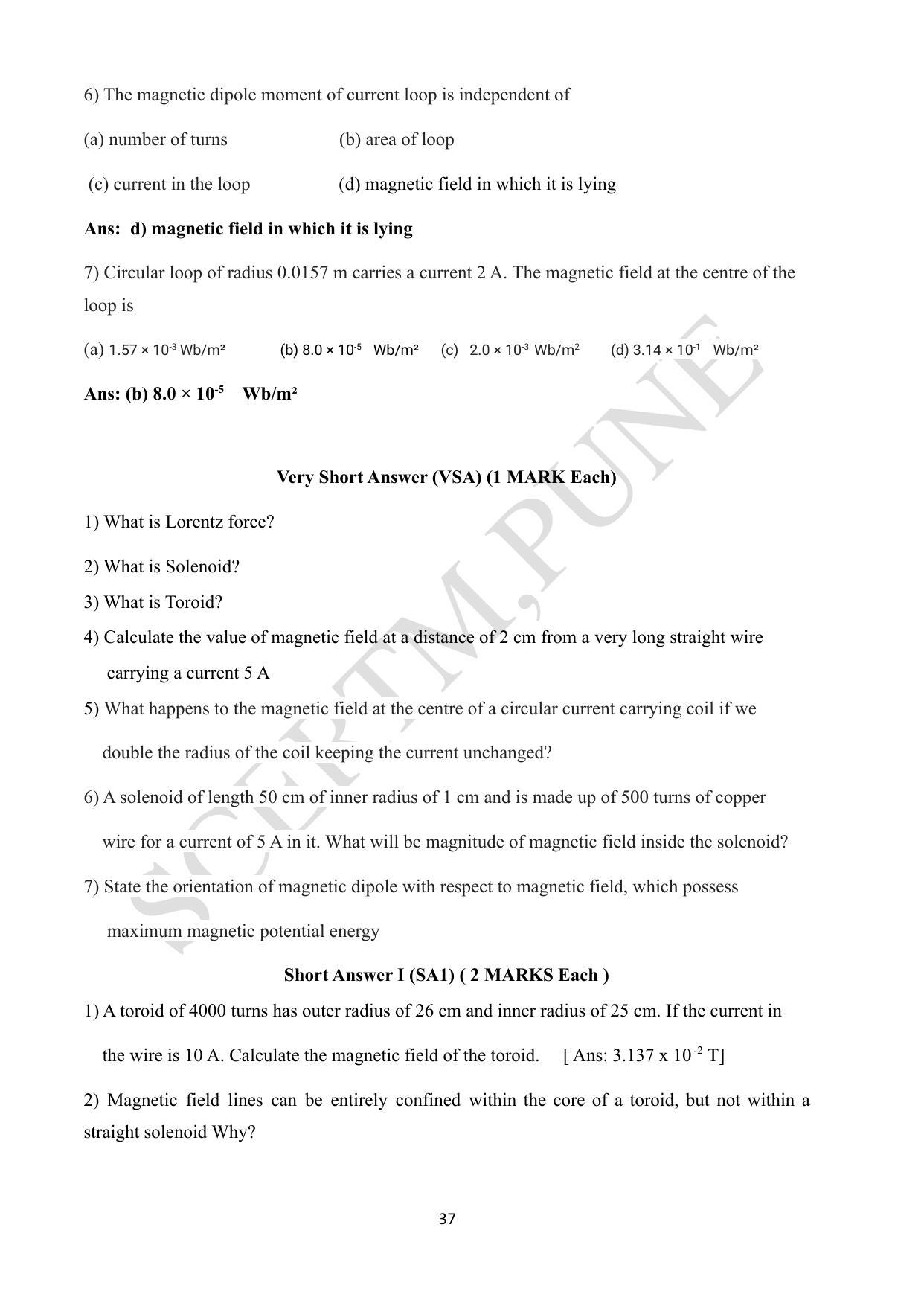 Maharashtra Board Class 12 Physics (Medium ENGLISH) 2023 Question Bank - Page 37