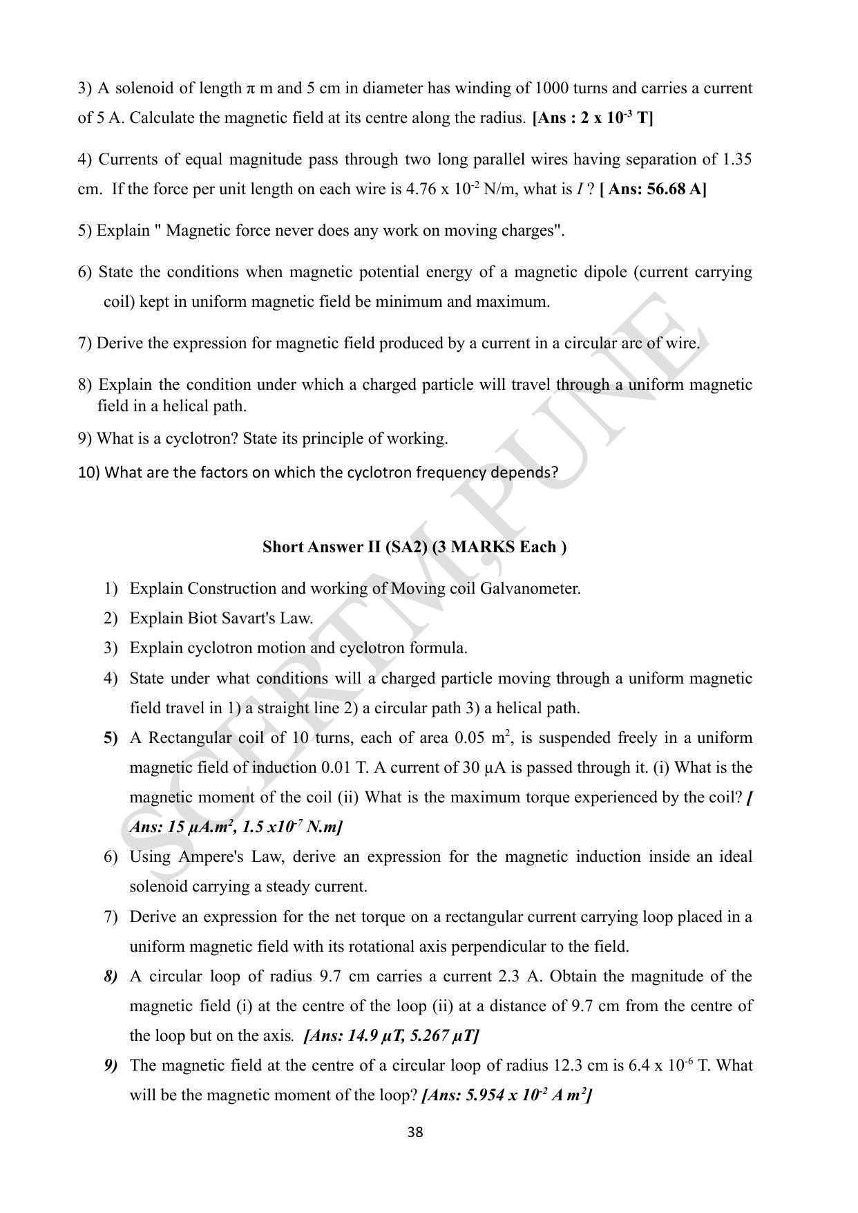 Maharashtra Board Class 12 Physics (Medium ENGLISH) 2023 Question Bank - Page 38