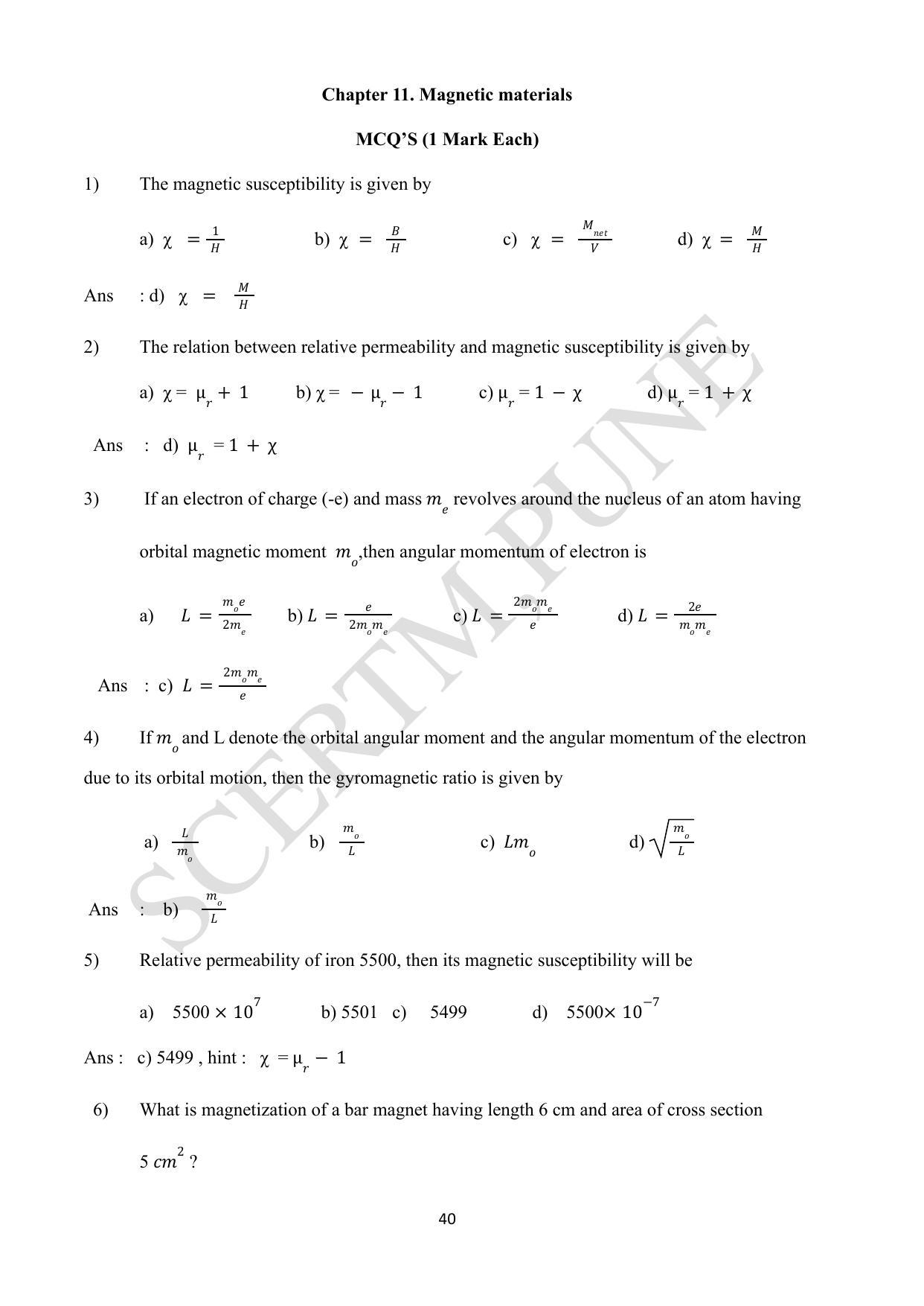 Maharashtra Board Class 12 Physics (Medium ENGLISH) 2023 Question Bank - Page 40