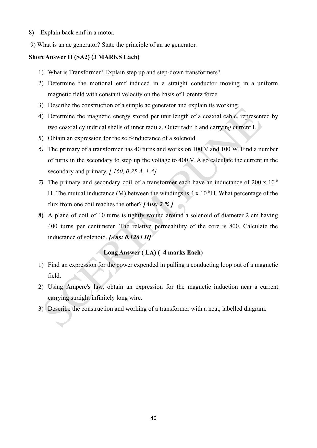 Maharashtra Board Class 12 Physics (Medium ENGLISH) 2023 Question Bank - Page 46