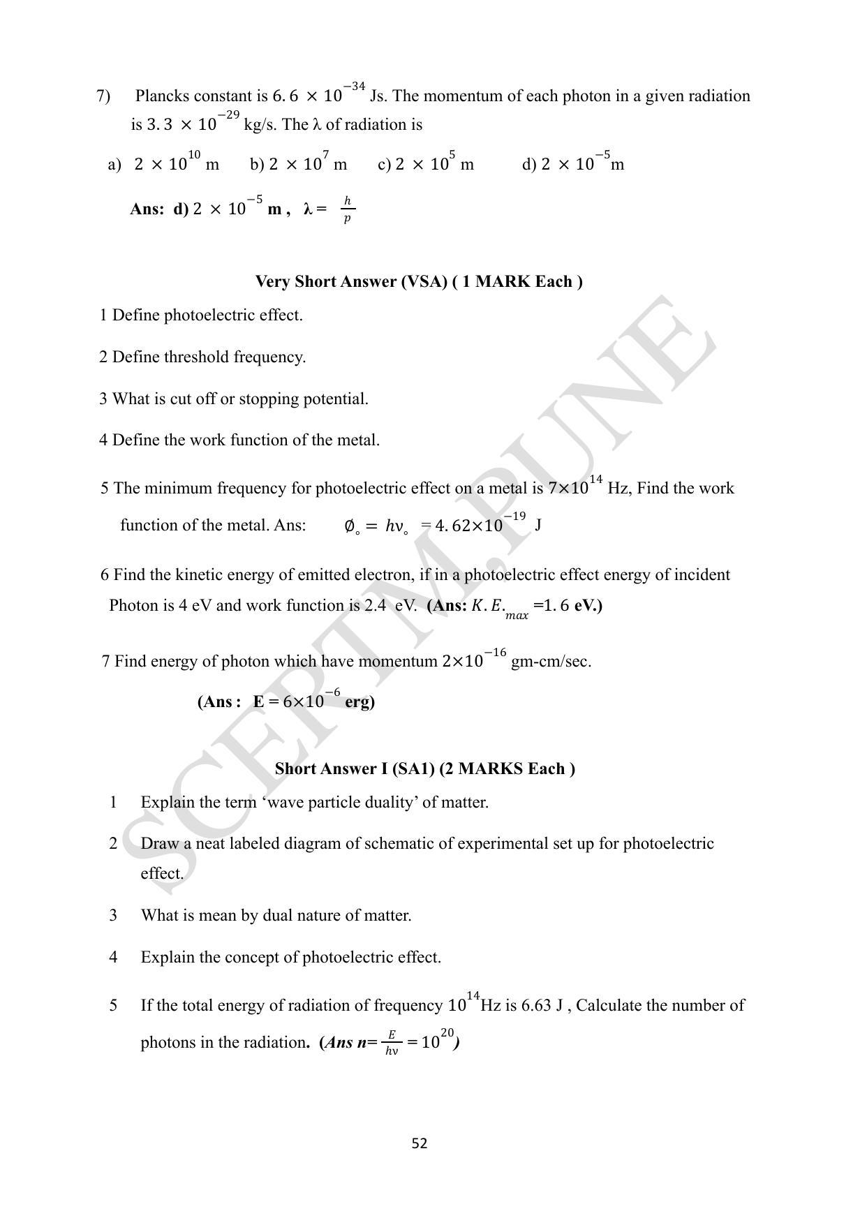 Maharashtra Board Class 12 Physics (Medium ENGLISH) 2023 Question Bank - Page 52