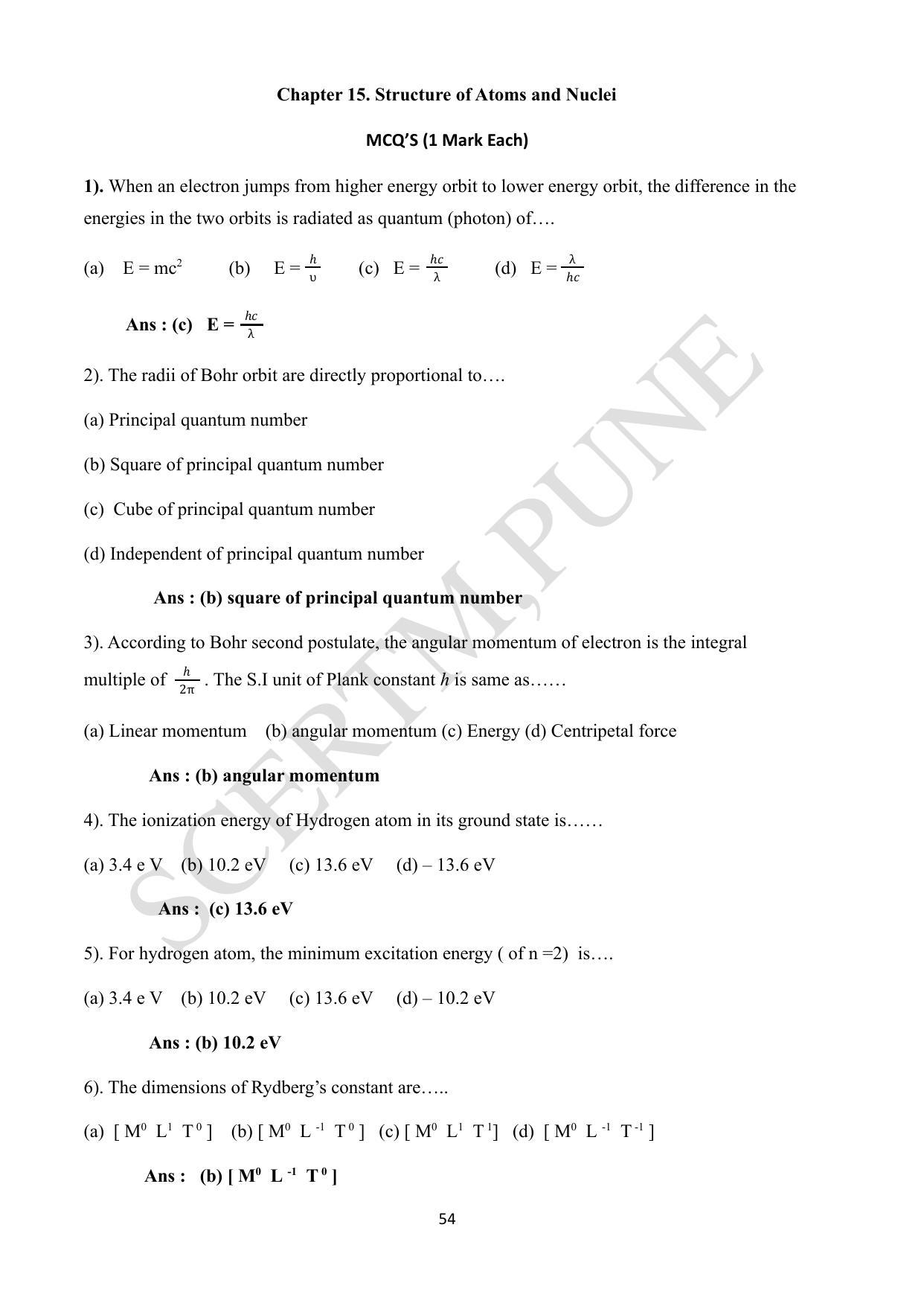 Maharashtra Board Class 12 Physics (Medium ENGLISH) 2023 Question Bank - Page 54