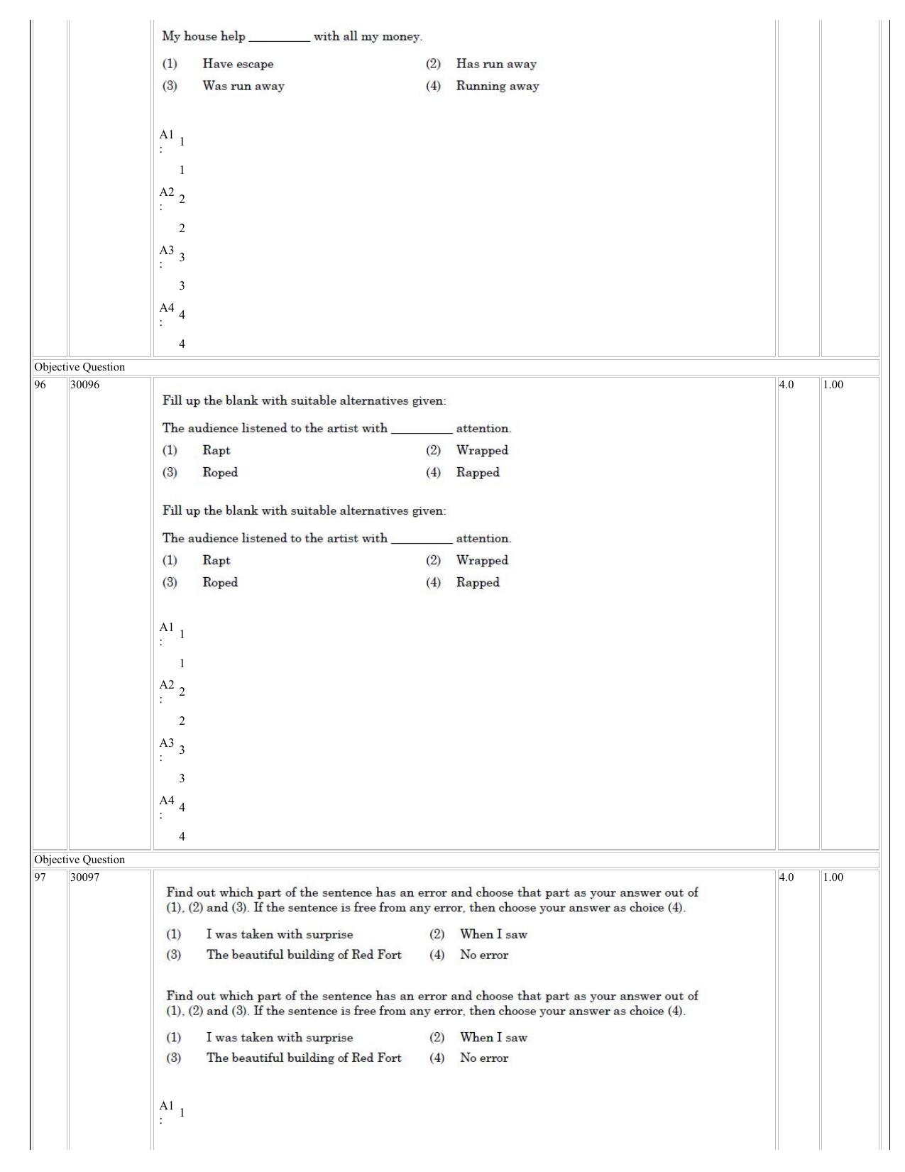 NCHMCT JEE 2023 Question Paper - Page 45