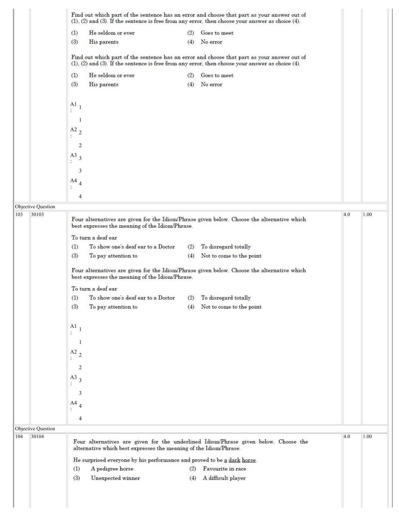 NCHMCT JEE 2023 Question Paper - Page 48